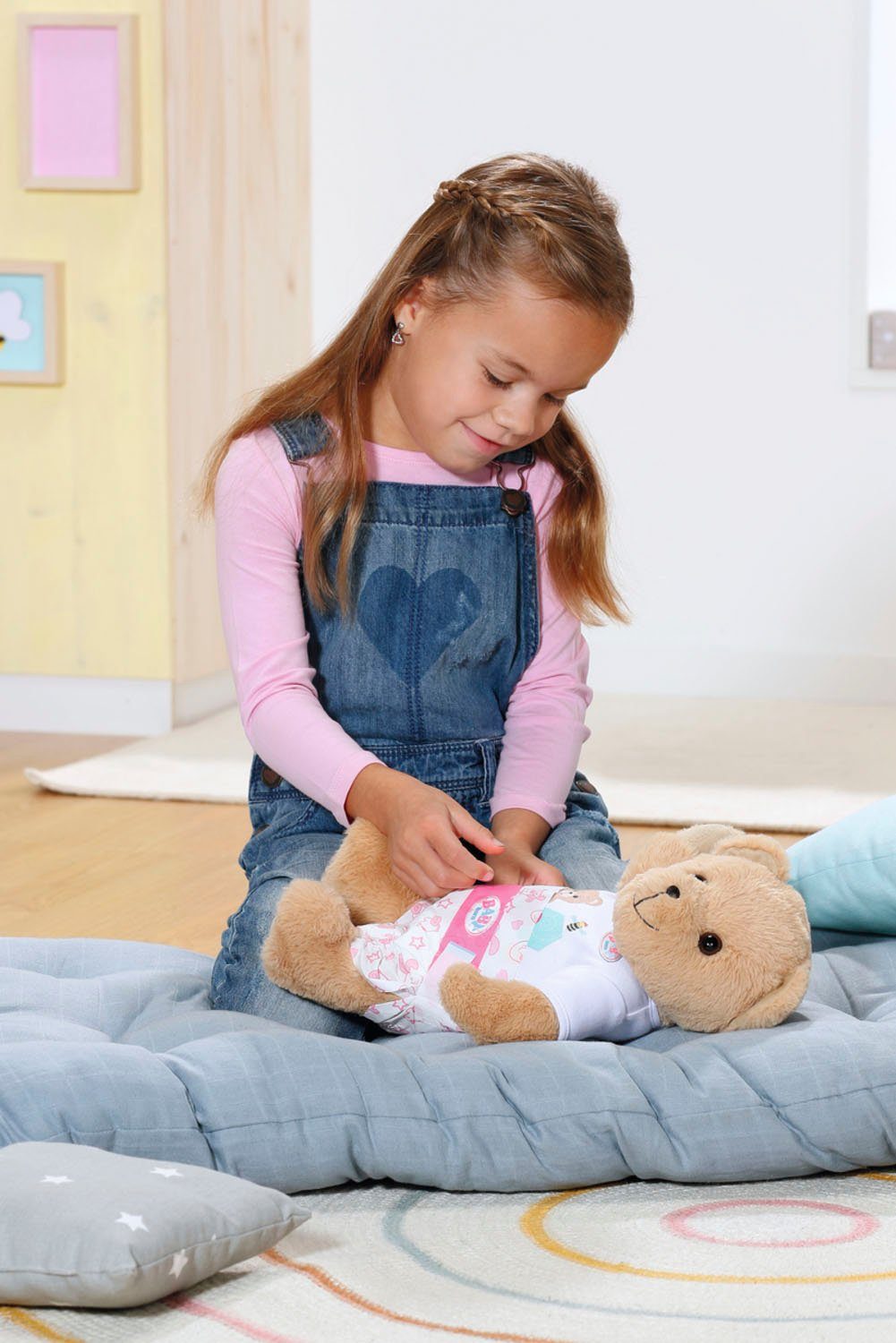 Baby Born Knuffelbeest Teddy beer, wit inclusief boxpakje - teddybeer