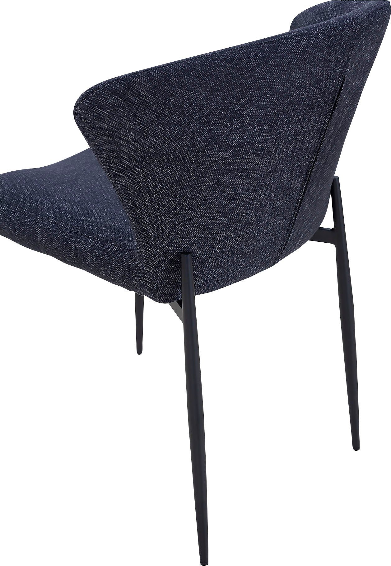 SalesFever Eetkamerstoel Dallas set van 2 met metalen frame, b 63, h 87, d 56 cm (set, 2 stuks)