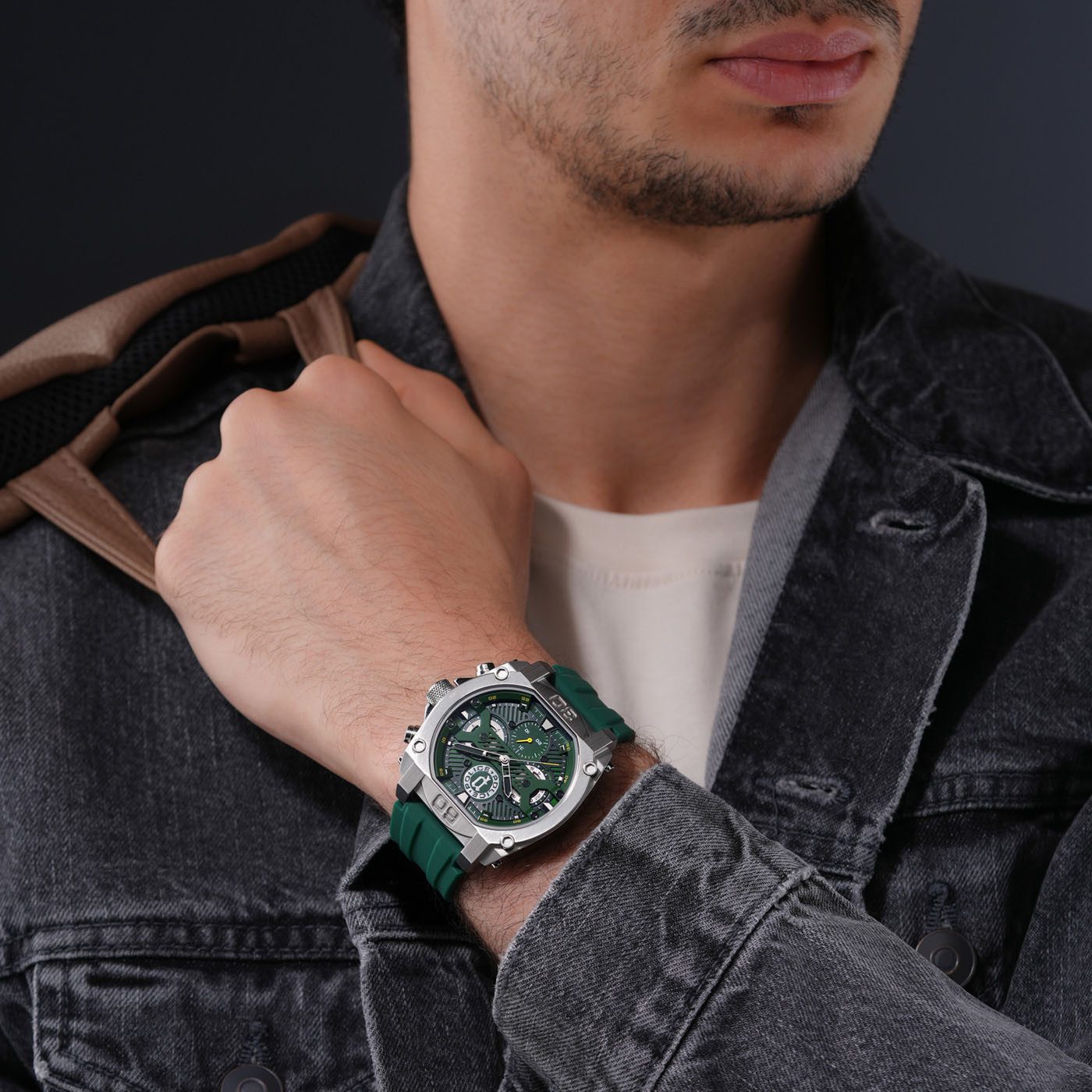 Police Multifunctioneel horloge NORWOOD Quartzhorloge, polshorloge, herenhorloge, siliconen armband, analoog