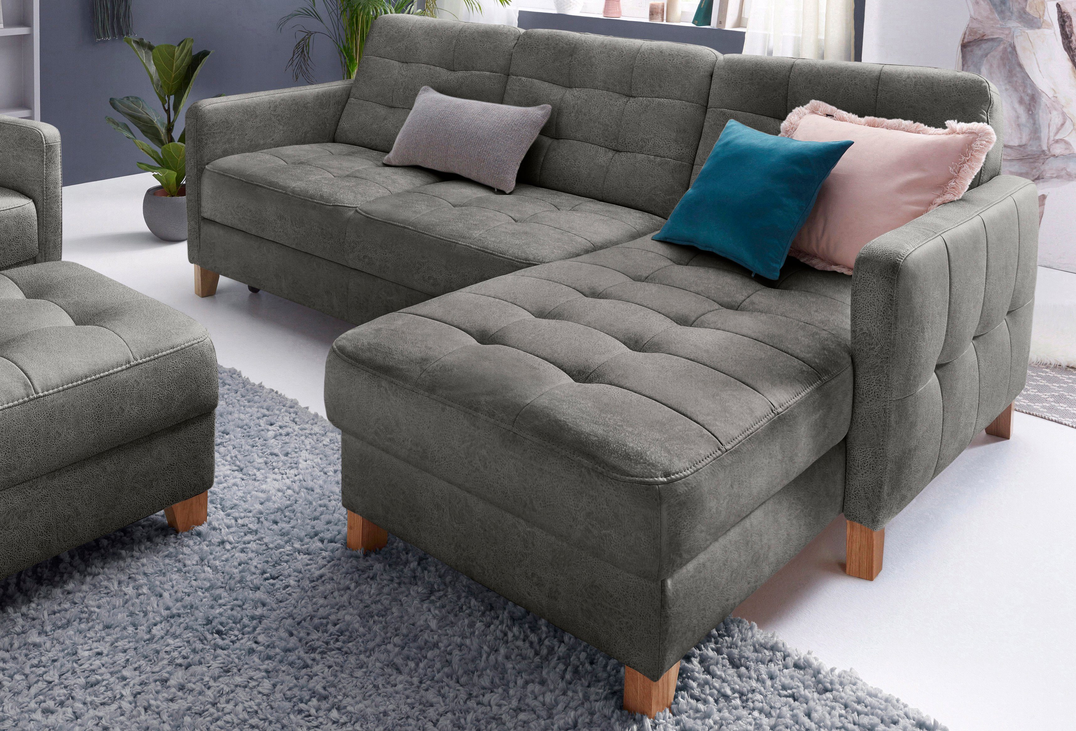 exxpo - sofa fashion Hoekbank Elio, compact en comfortabel, handig en tijdloos design, L-vorm