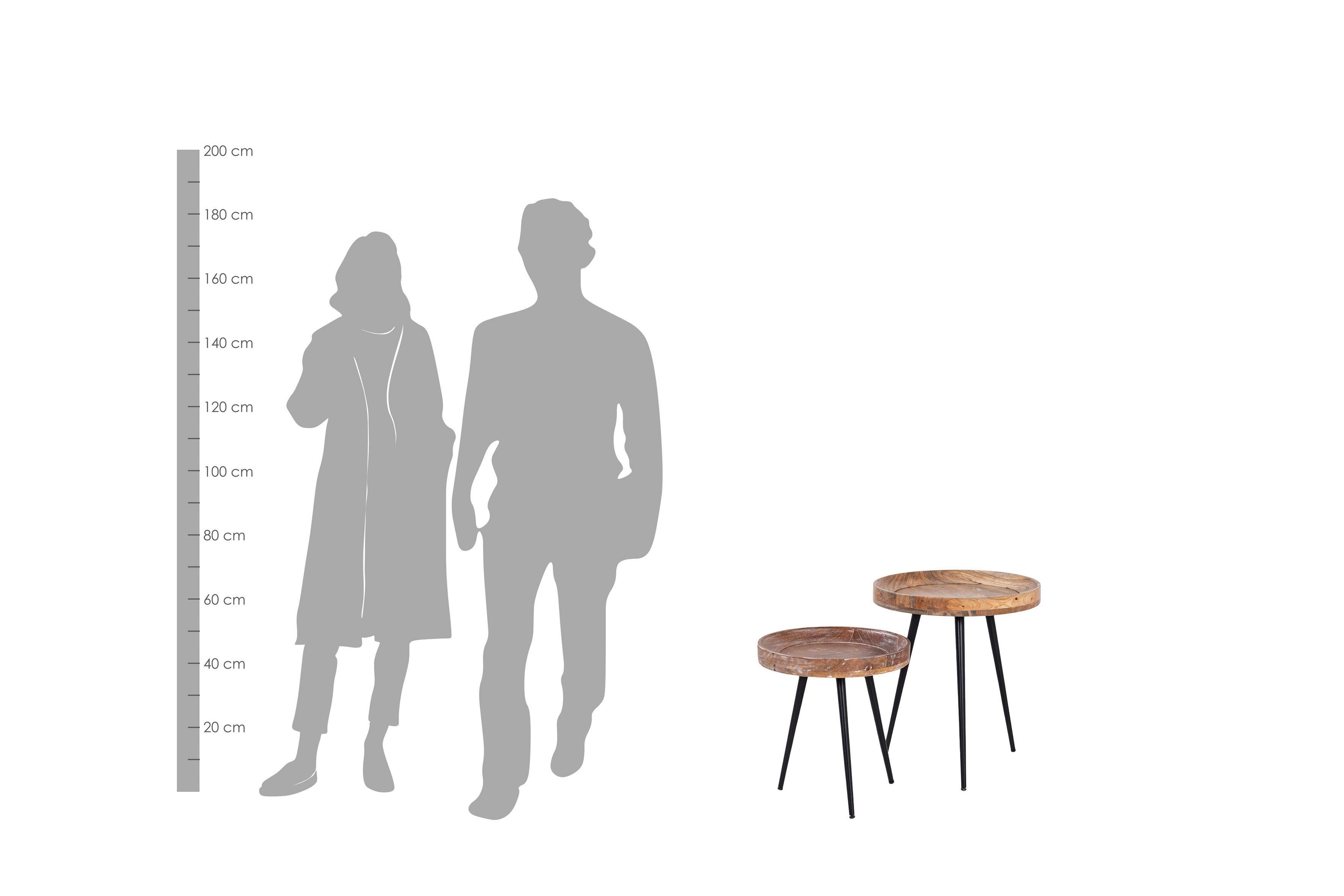 byLIVING Bijzettafel AVA Massief rond tafelblad, diameter 38 of 45 cm