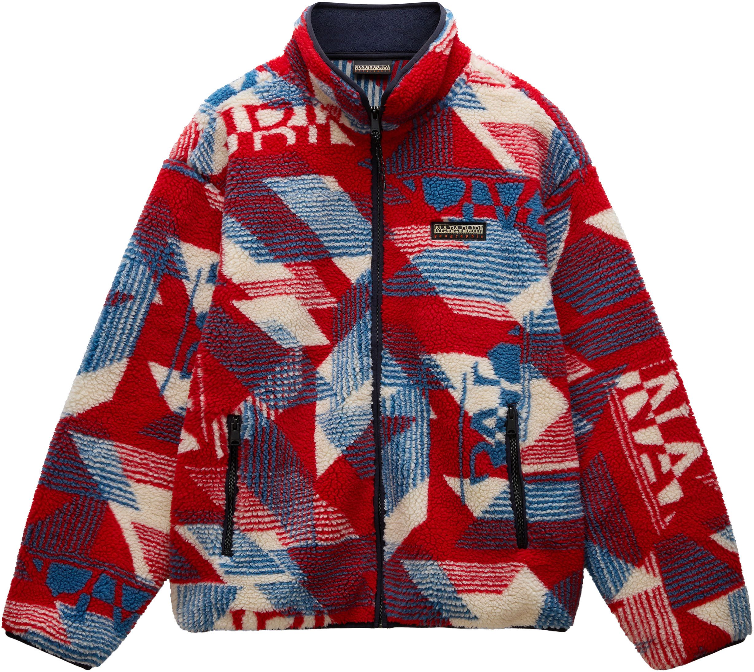 Napapijri Pluchen jack ARGIENT met print all-over