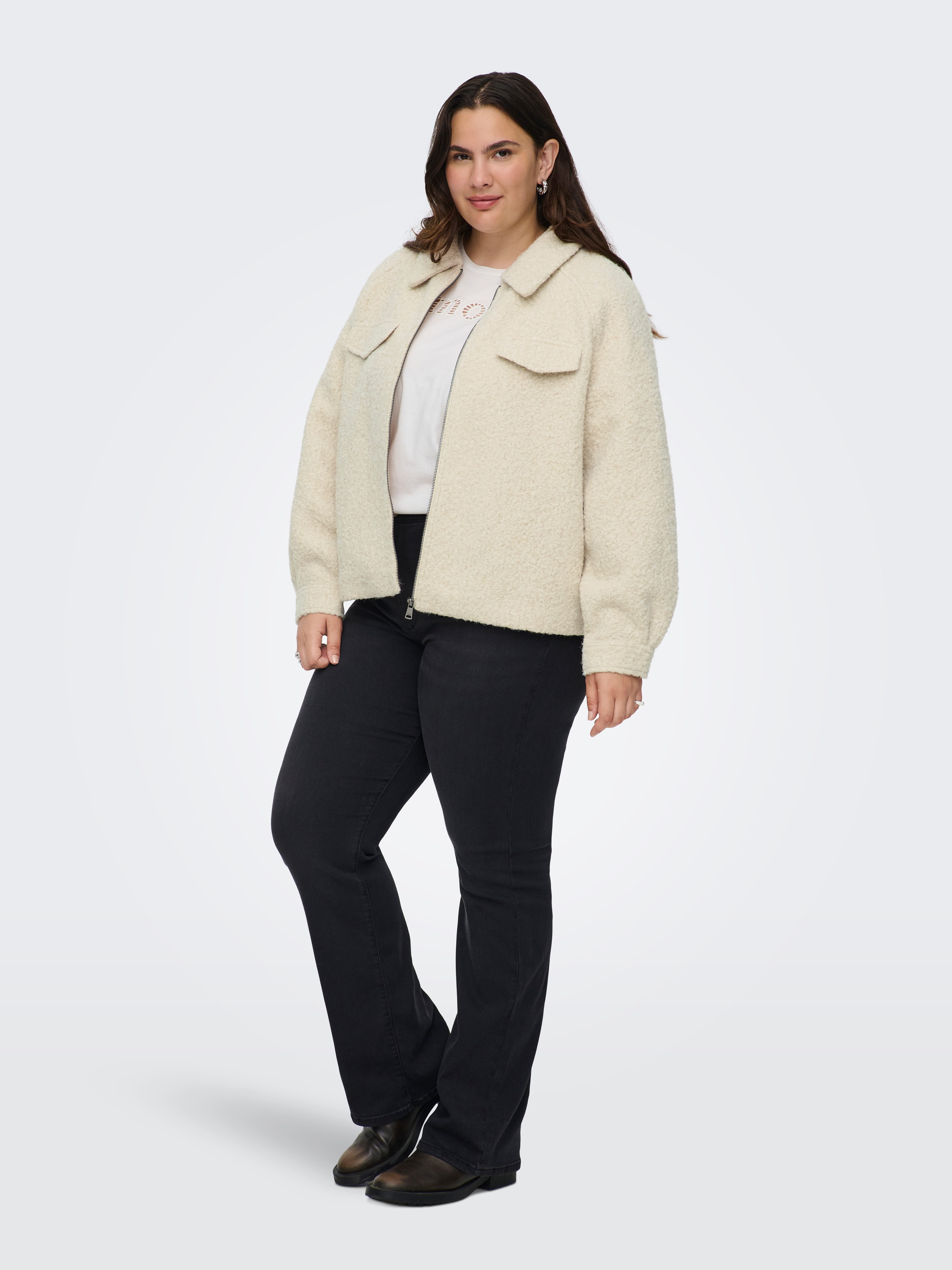 ONLY CARMAKOMA Fleecejack CARMALO SHORT BOUCLE JACKET OTW NOOS