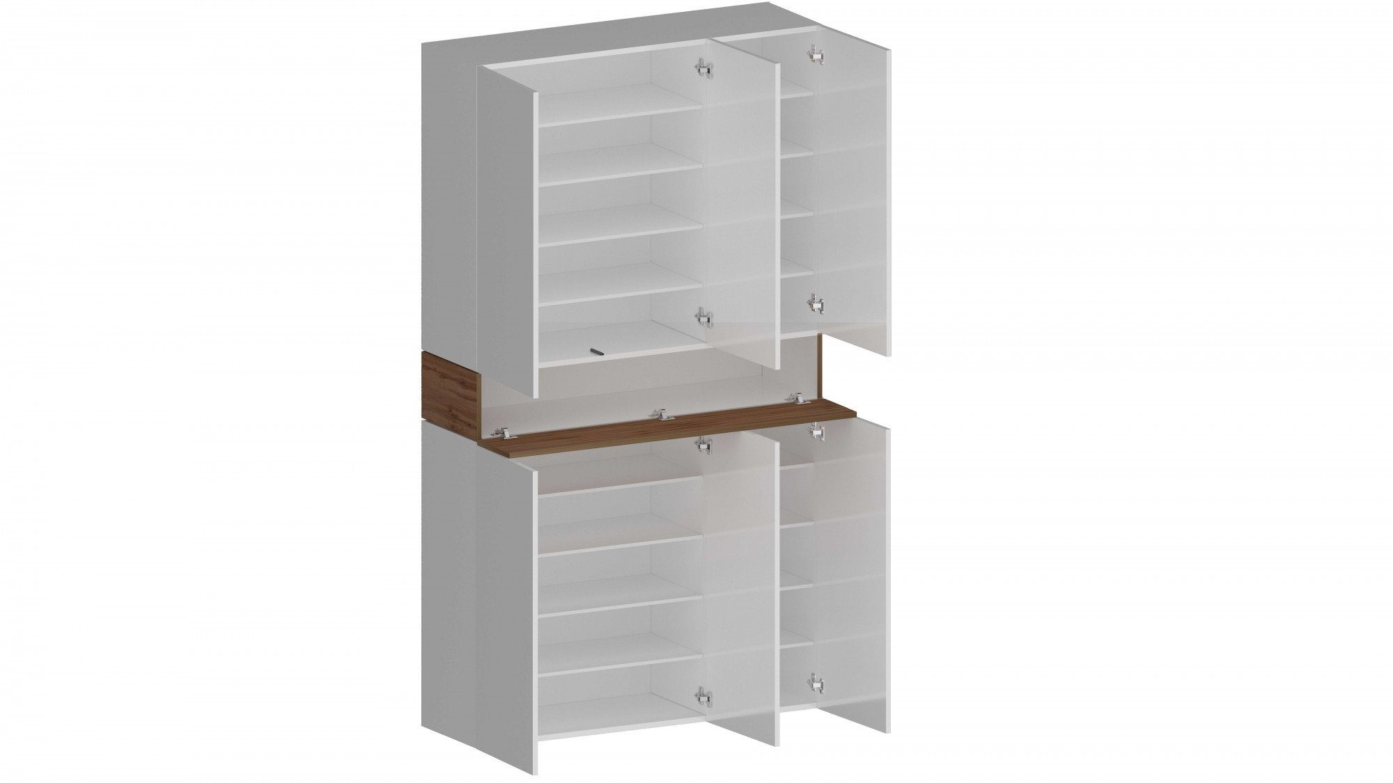 INOSIGN Schoenenkast Savona Hoogte 200cm, 12 inlegplanken, 21 vakken (1 stuk)