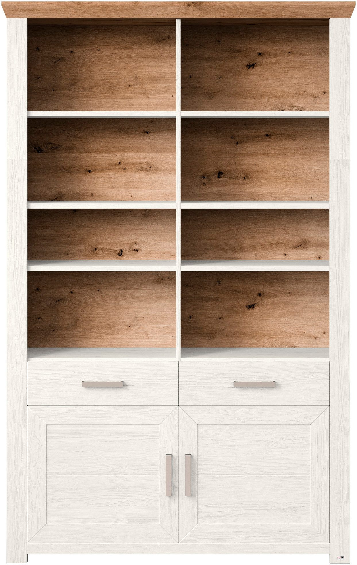 set one by Musterring Ordnerrek York open ontwerp, optioneel met verlichting, 3 kleuren, breedte 129 cm