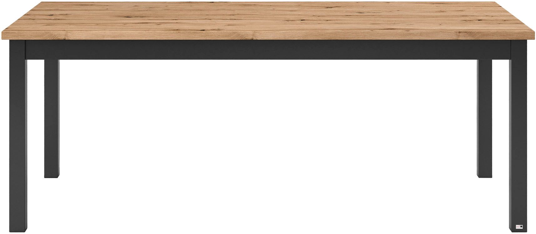 set one by Musterring Eettafel York in 3 kleurvarianten en 4 maten verkrijgbaar, met eiken plaat