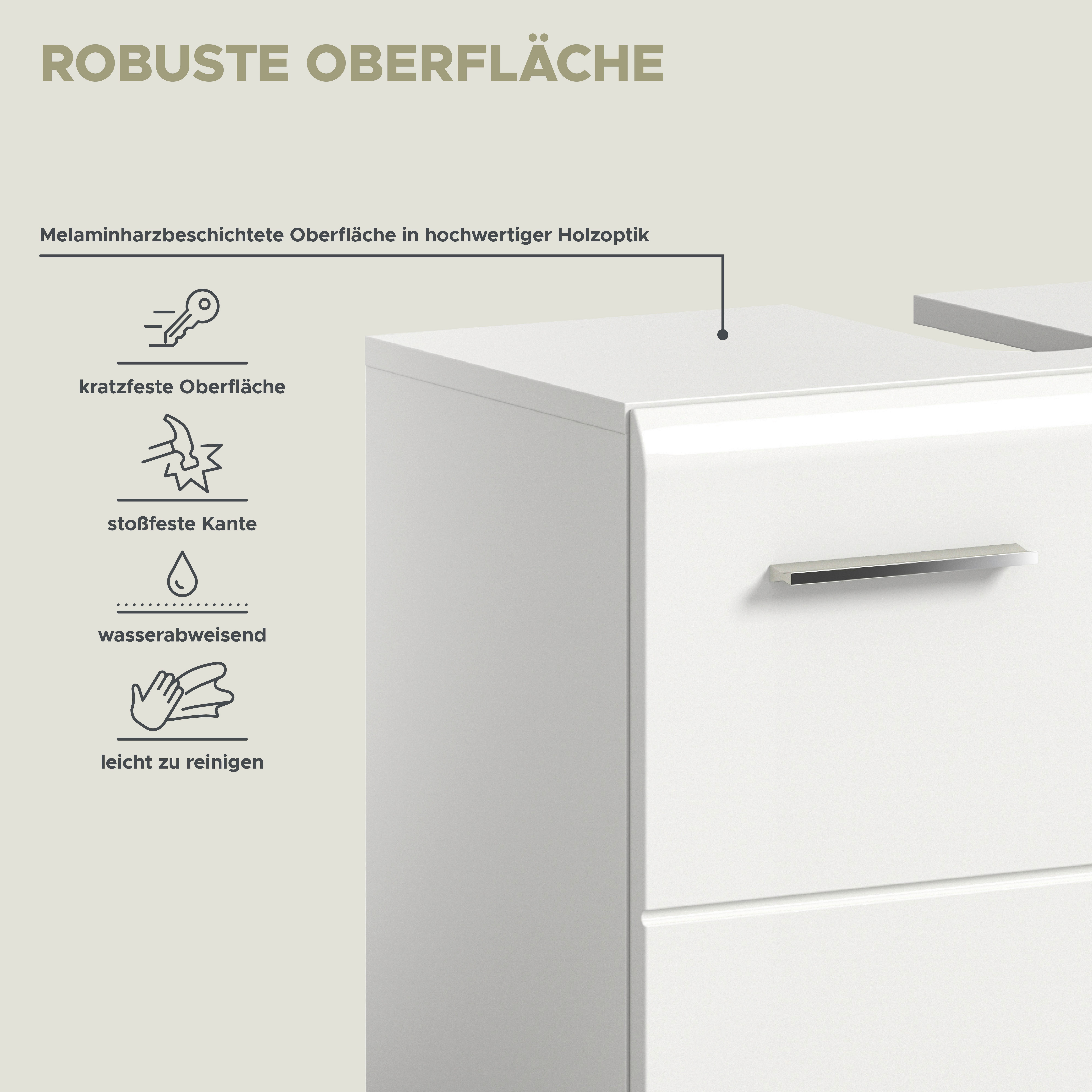 INOSIGN Badmeubelset FLORENZ, TOPSELLER!, 3-delige badcombinatie, hoogwaardige MDF-front