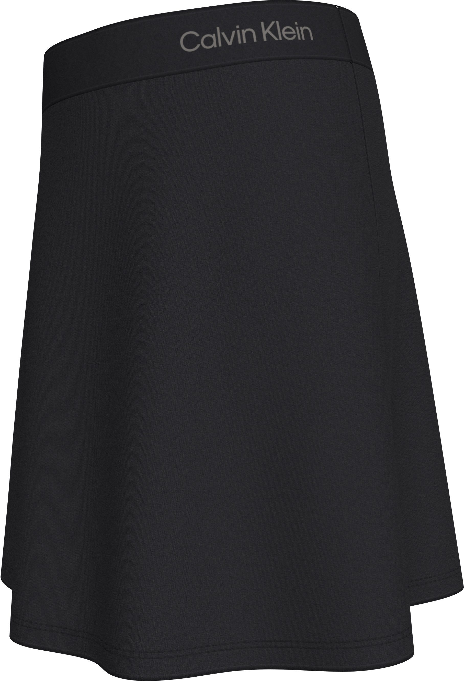 Calvin Klein Minirok LOGO TAPE FLARE PUNTO SKIRT voor kinderen tot 16 jaar, met elastische tailleband