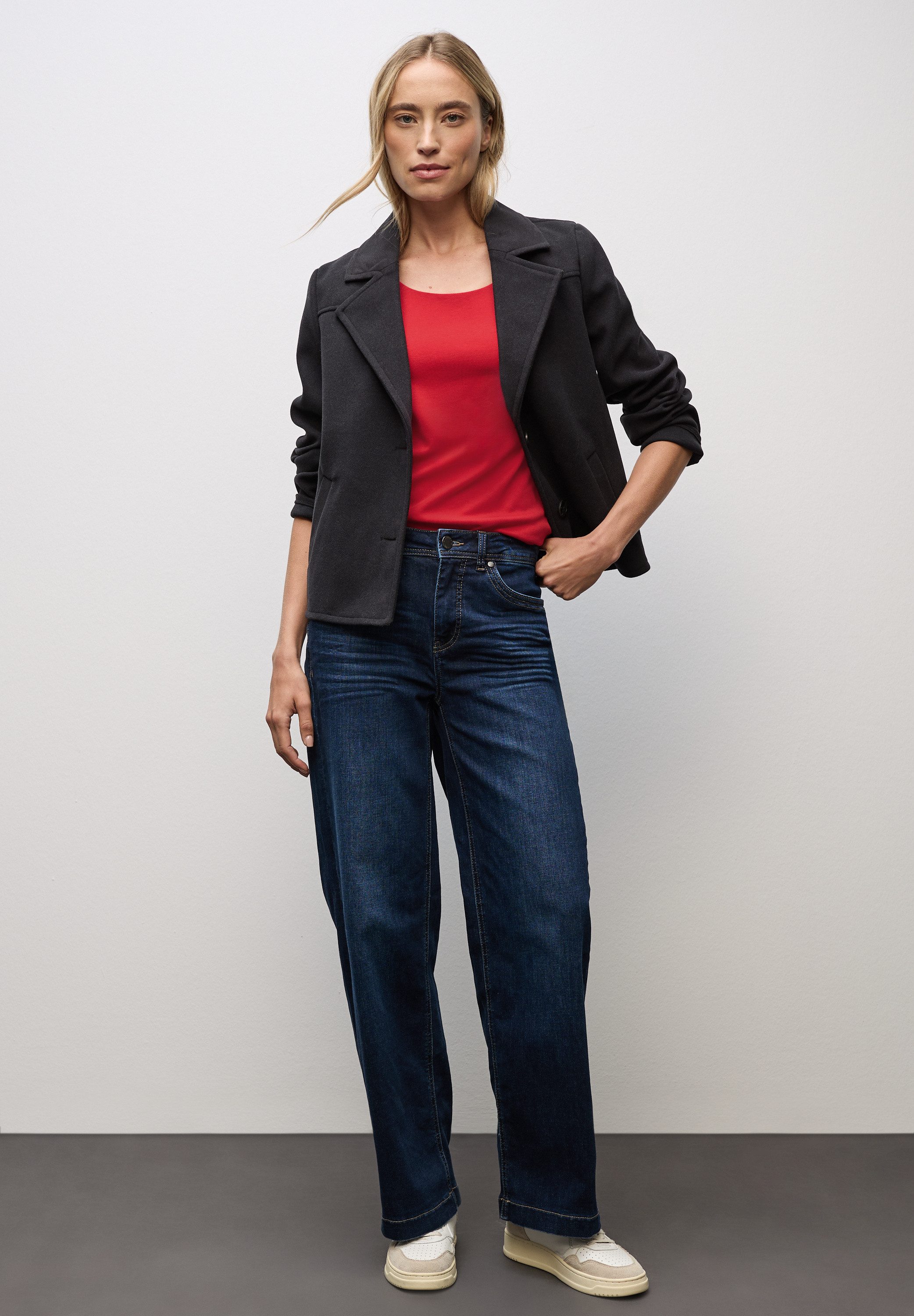 STREET ONE Shirt met 3/4 mouwen Style Pania in basic-stijl, met ronde hals