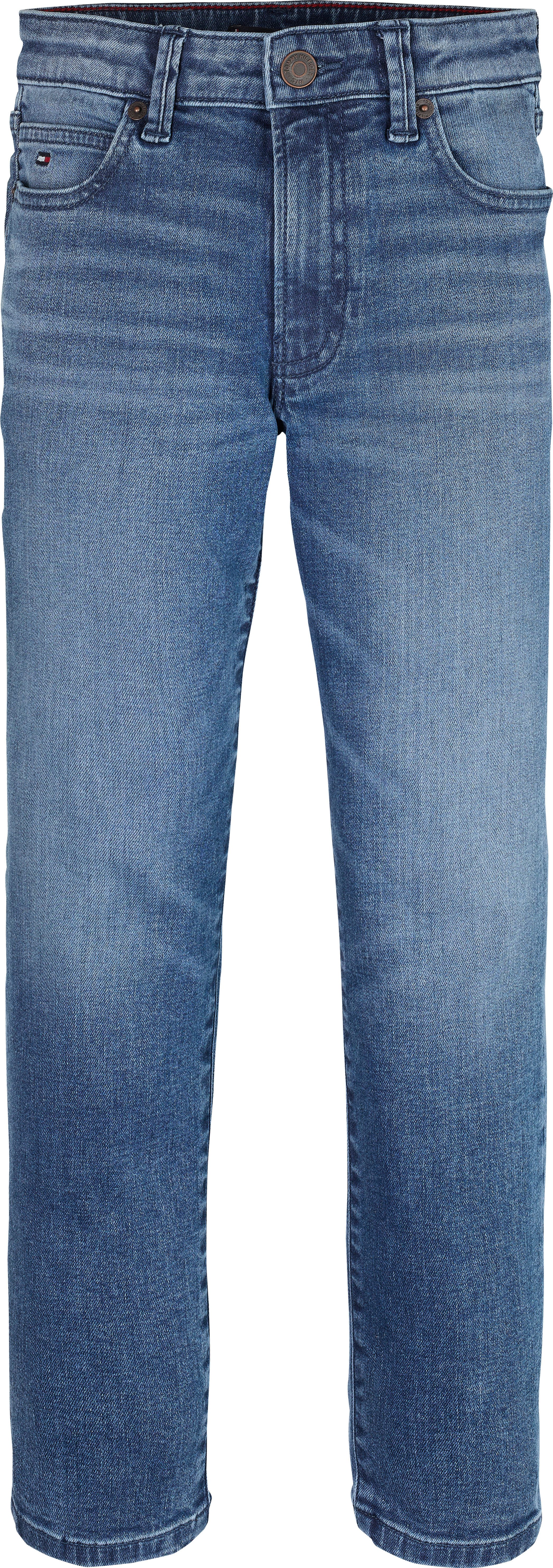 Tommy Hilfiger Straight jeans Modern straight voor kinderen tot 16 jaar, in lichte wassing