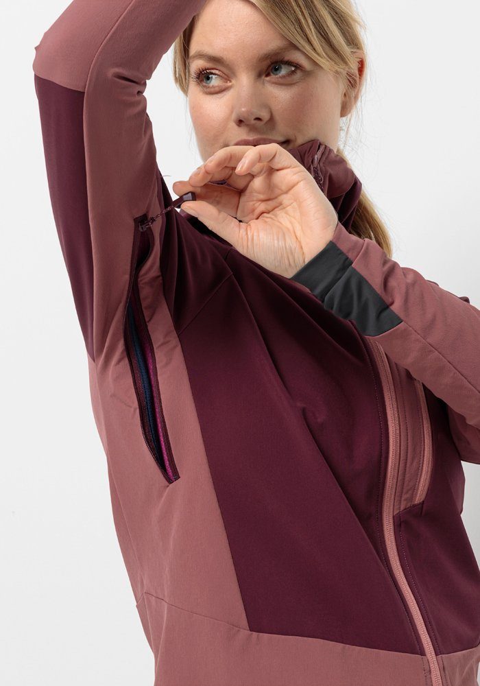 Jack Wolfskin Softshell-jack ALPSPITZE HOODY W