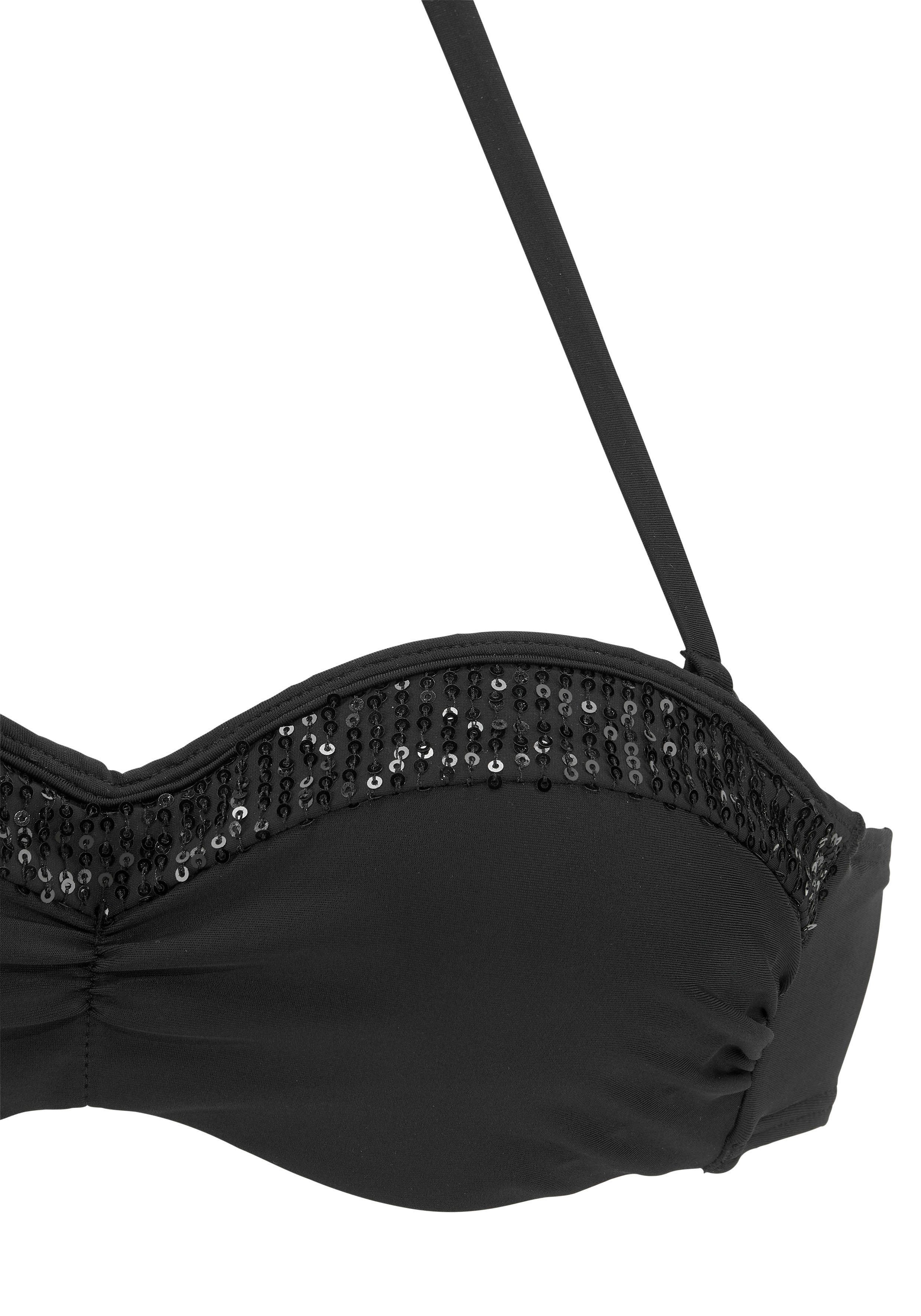 Bruno Banani Beugelbikini in bandeaumodel met pailletten