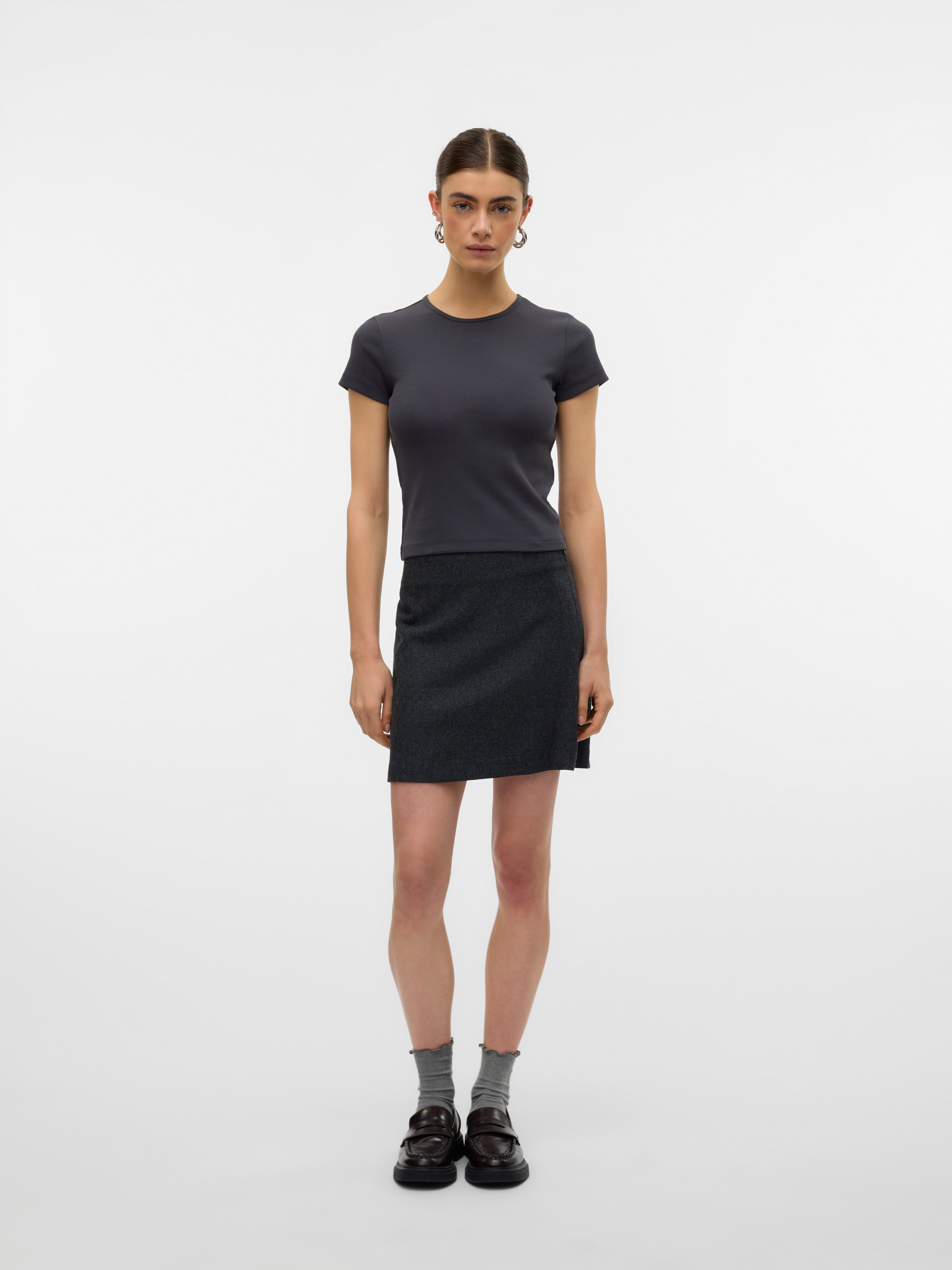 Vero Moda Shirt met ronde hals VMCHLOE SS SHORT TOP JRS NOOS