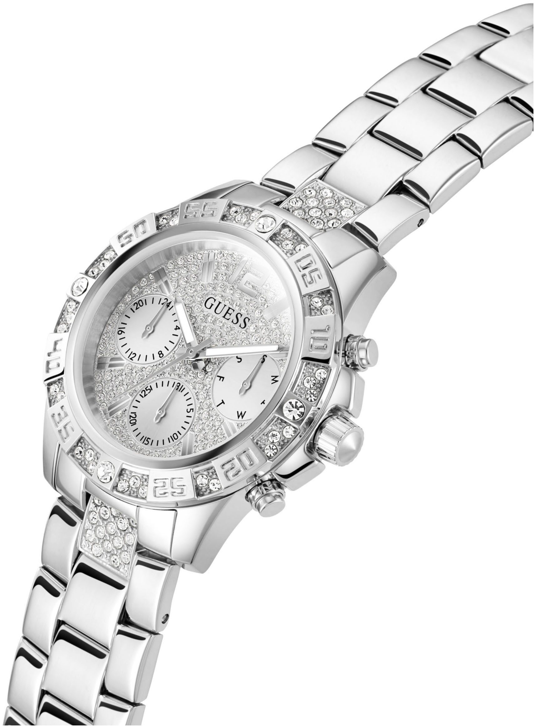 Guess Multifunctioneel horloge Majesty Quartz horloge, armbanduhr, dameshorloge, datum, roestvrijstalen band