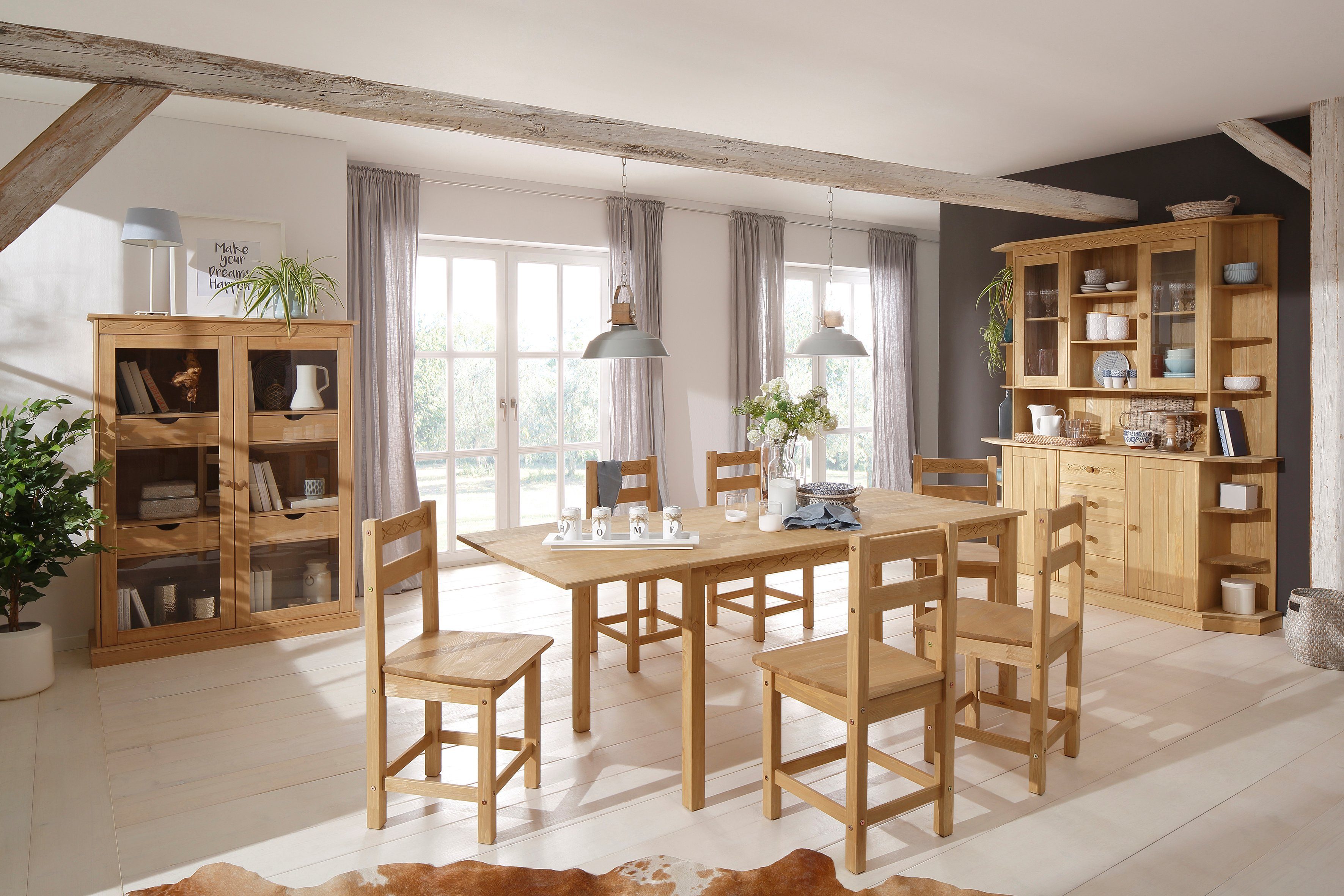 Home affaire Kast Indra sideboard met plankelementen