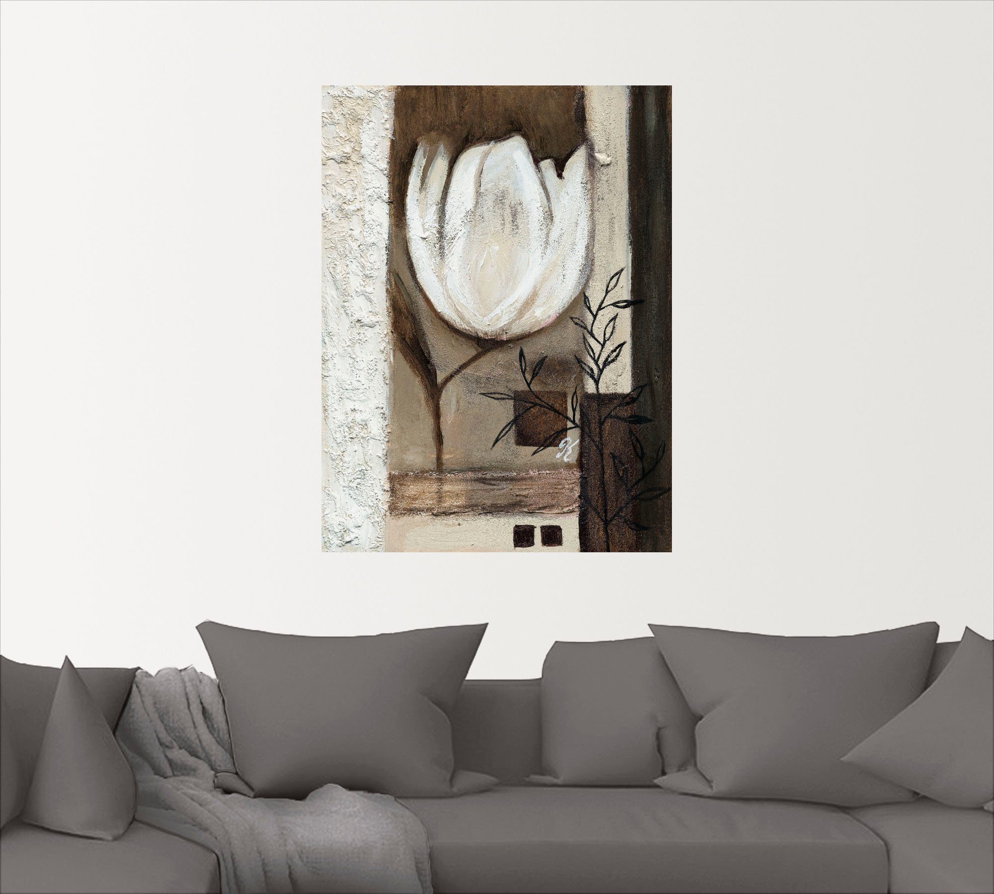 Artland Artprint Bruine tulpen II als artprint op linnen, muursticker in verschillende maten