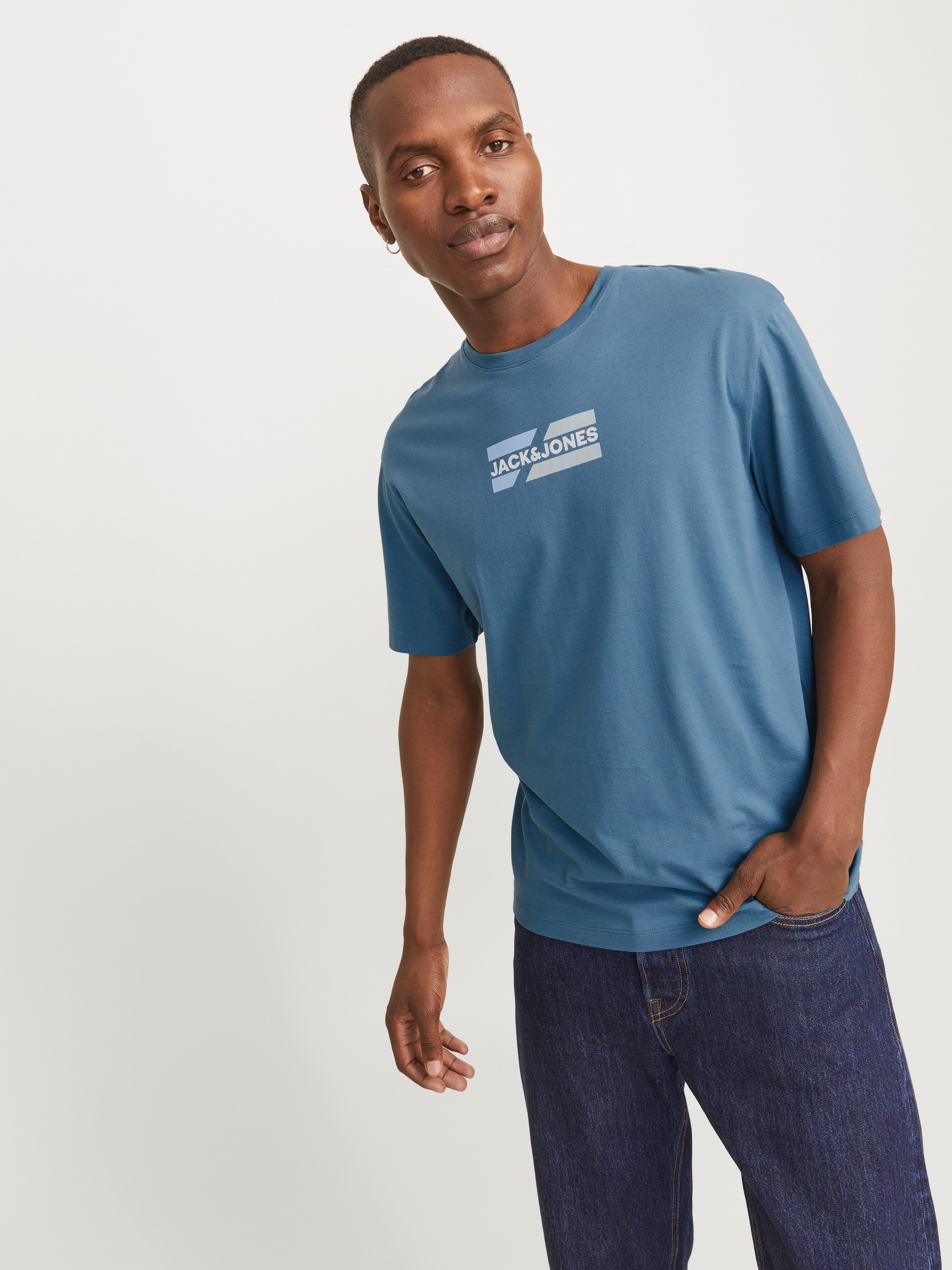 Jack & Jones Shirt met ronde hals JJECORP GRAPHIC TEE SS O-NECK NOOS