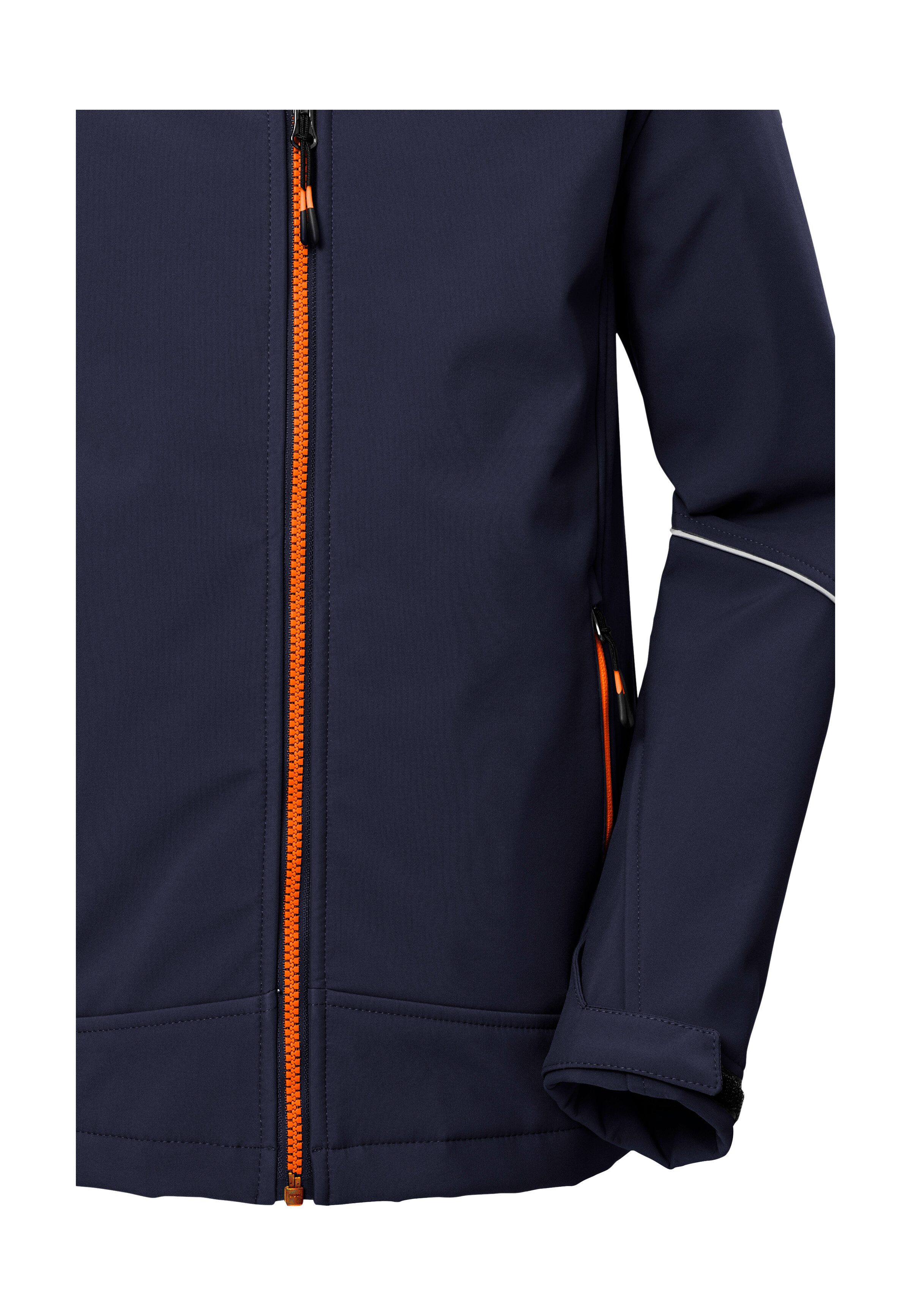 Killtec Softshell-jack KOW 366 BYS SFTSHLL JCKT Waterafstotende softshelljack met fleece, capuchon en reflectoren