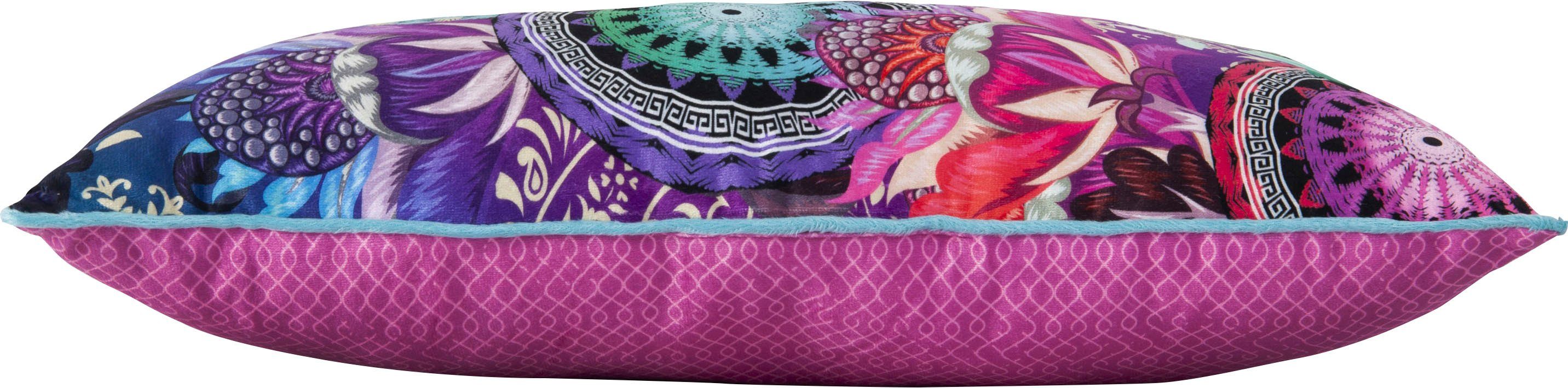 hip Sierkussen Axelle Met vulling, 1 stuk, Bies, 30x60, Omkeerbaar, Zacht, Mandala, Paars (1 stuk)