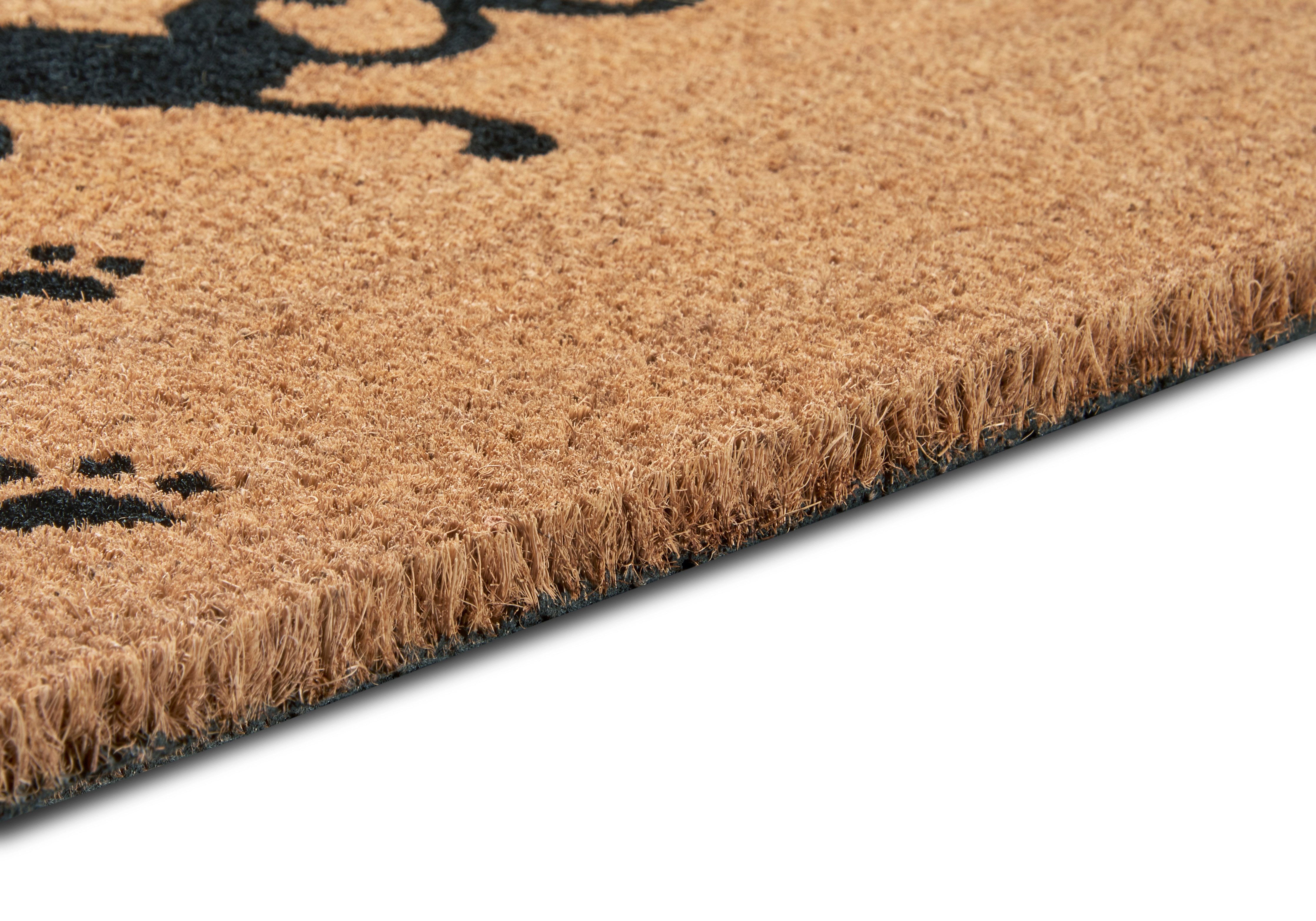HANSE Home Mat Mix Mats Kokos Cat Paws Welcome, deurmat Kokos, vuilopvangmat, outdoor, antislip, binnen, kokosmat, gang