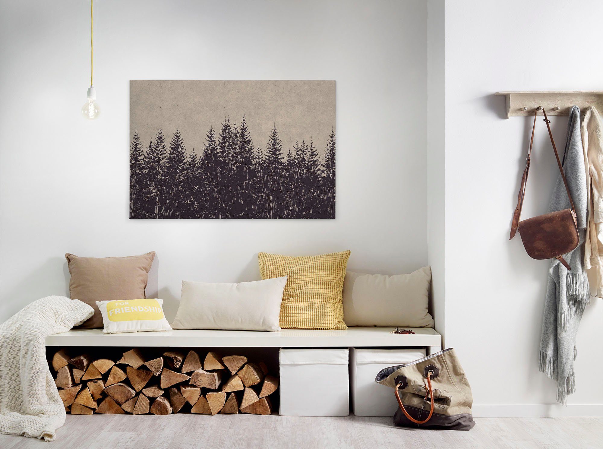 A.S. Création Artprint op linnen Black forest