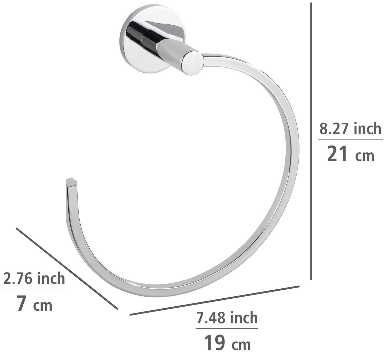 WENKO Handdoekring UV-Loc® Isera bevestigen zonder boren
