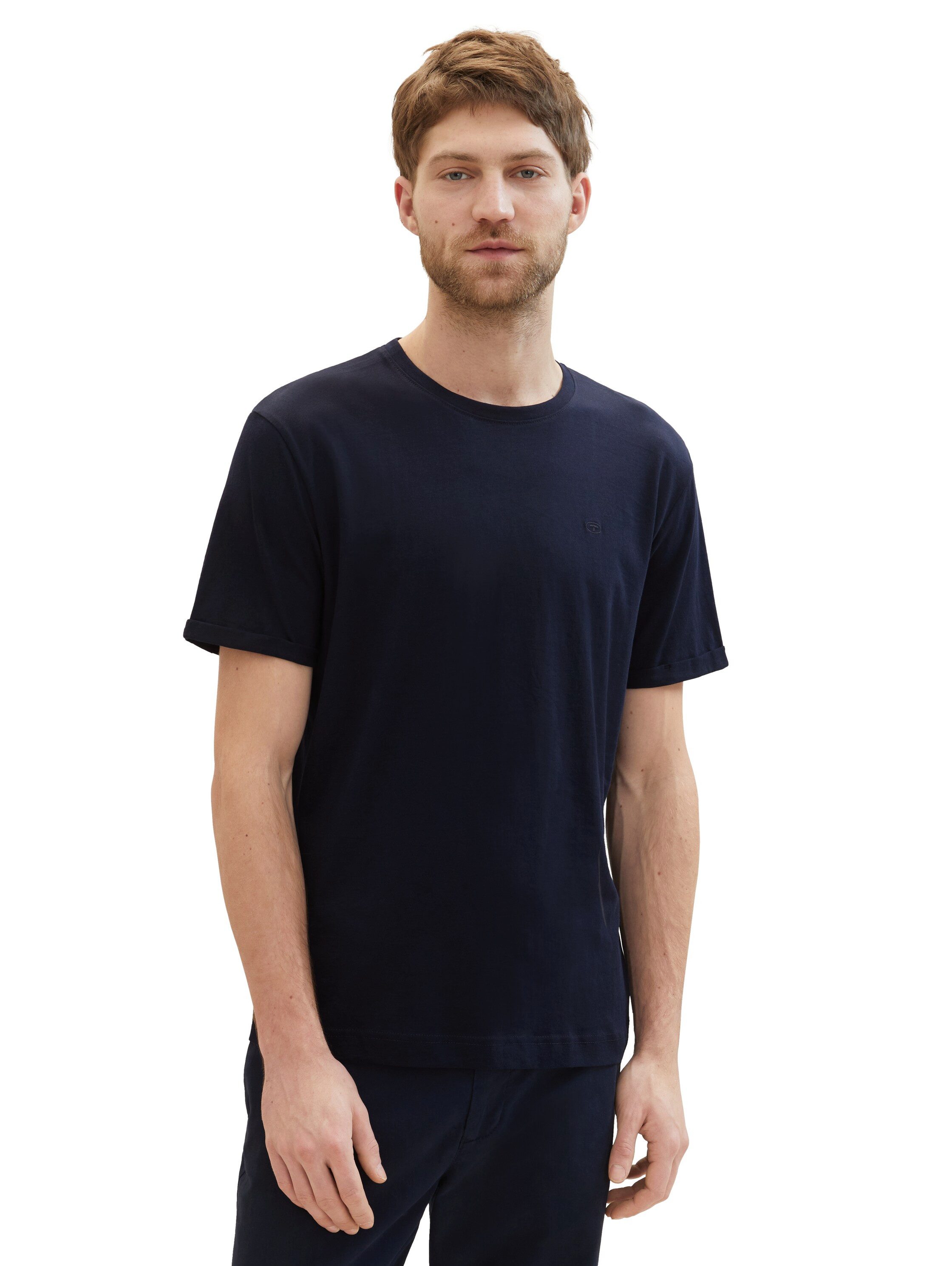 Tom Tailor T-shirt met logoborduursel (set, 3-delig)