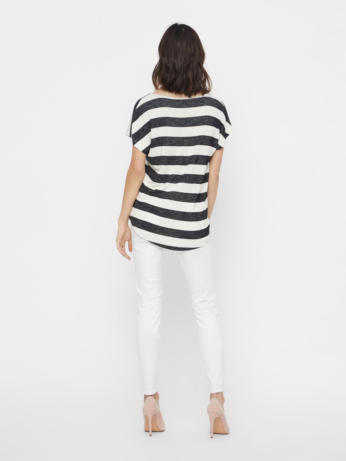 Vero Moda Shirt met korte mouwen VMWIDE STRIPE SL TOP GA JRS NOOS