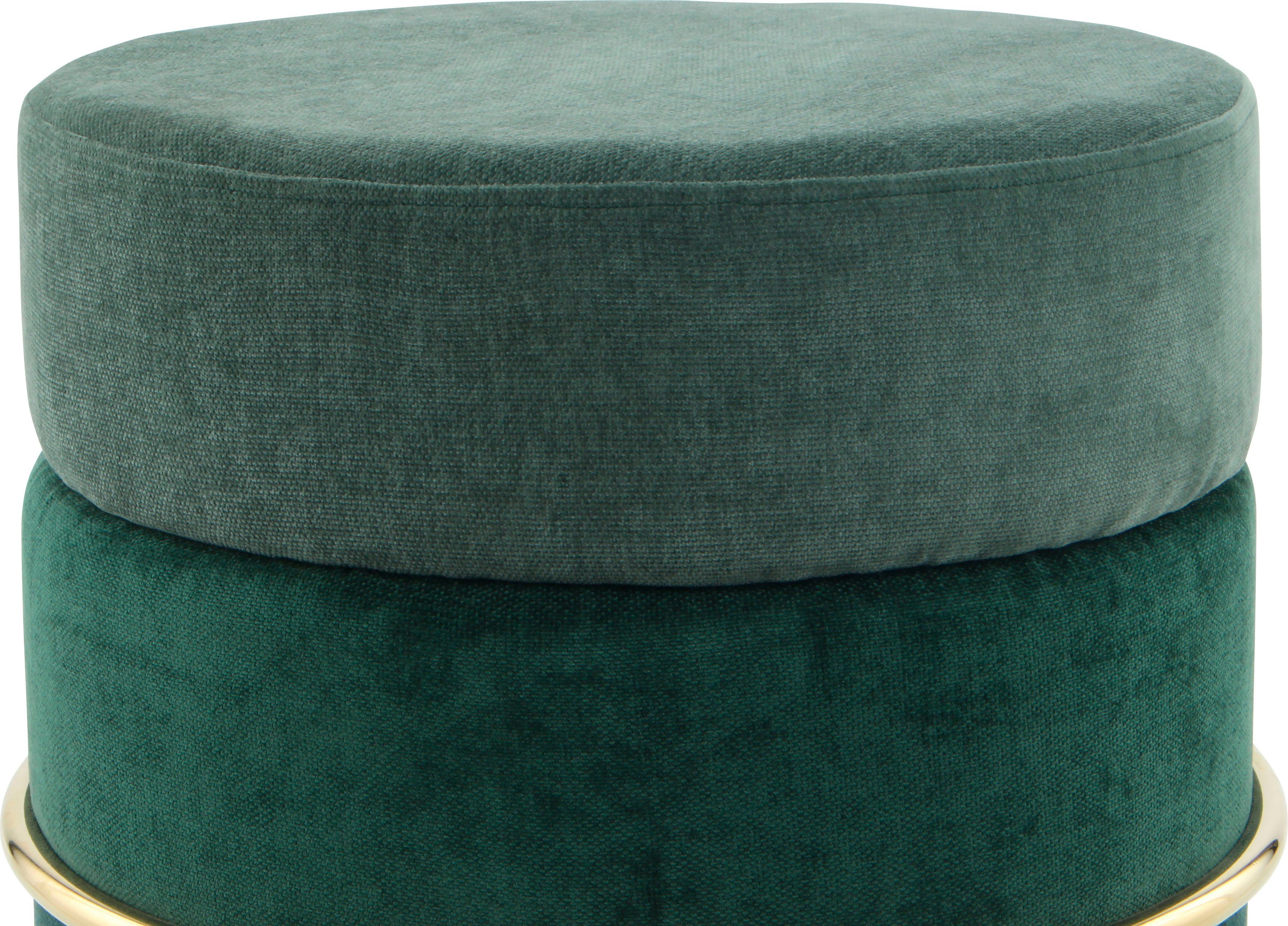 Kayoom ZitHocker Matilda 225, comfortabele ronde vorm, gezellige design-hocker (1 stuk)
