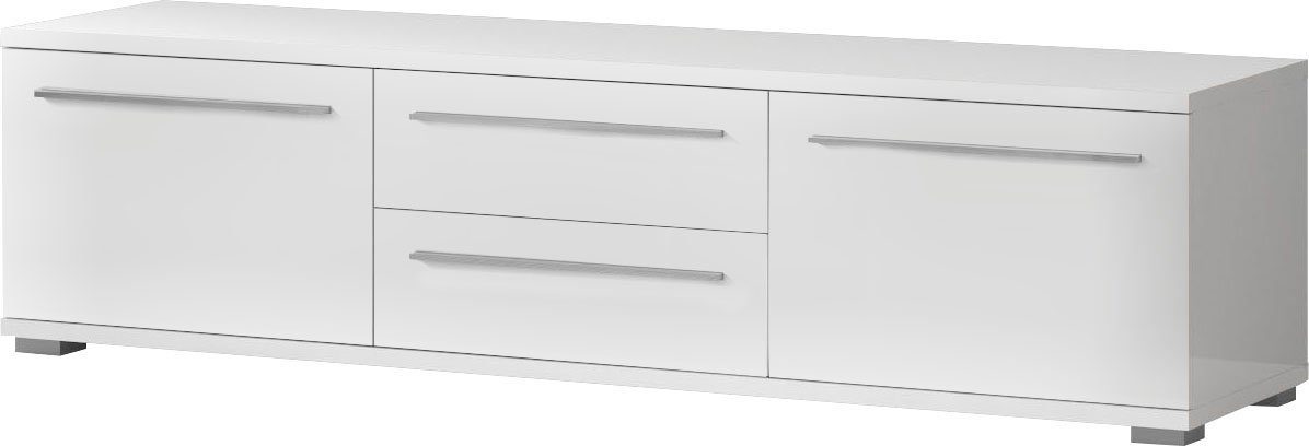 Places of Style Tv-meubel Piano TV-kast in breedte 165 of 180 cm met soft-close functie Hoogglans UV-gelakt, Br 180 cm met verschillende deur- en ladeafmetingen