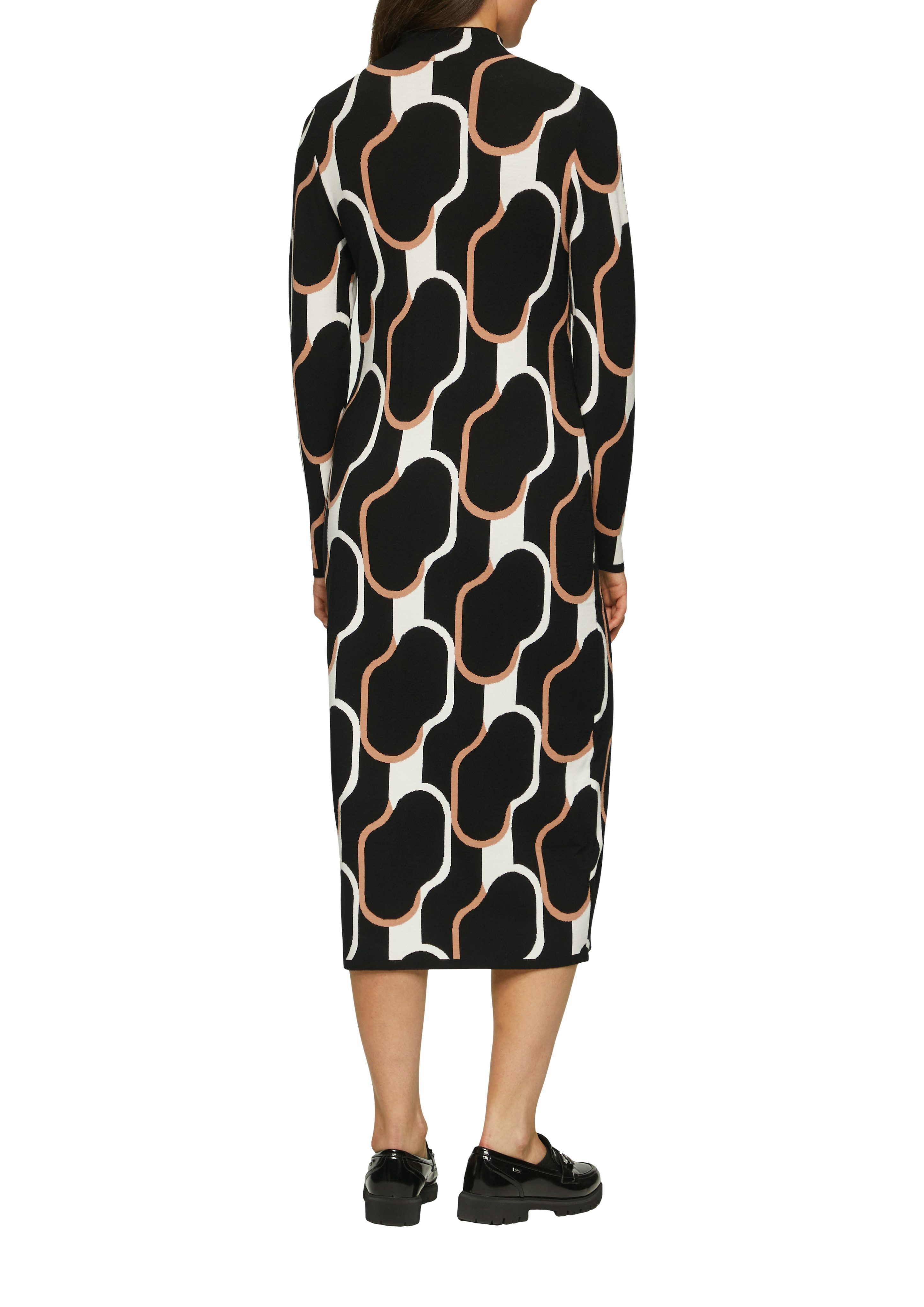s.Oliver BLACK LABEL Gebreide jurk 3 4 lang met staande kraag
