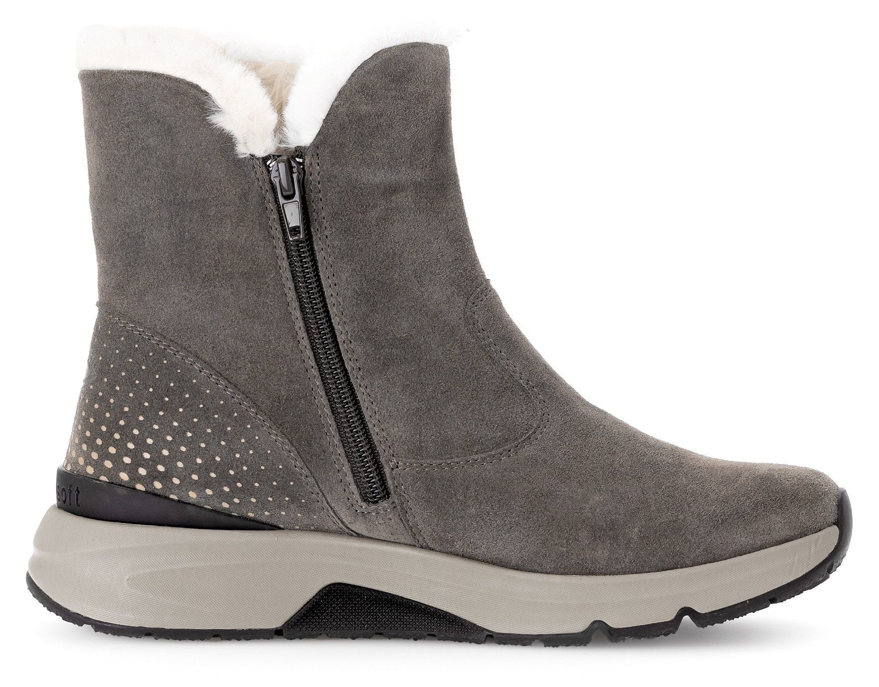 Gabor Rollingsoft Winterlaarzen , sleehak, enkellaars met de typische rollingsoft-buitenzool