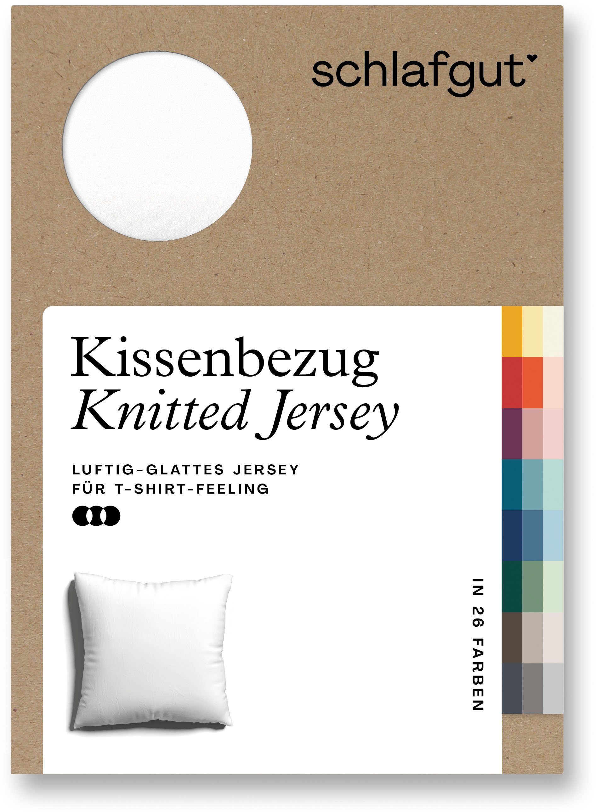 Schlafgut Kussenovertrek Gebreide jersey van biologisch katoen met elastaan, kreukvrij(1 stuk)