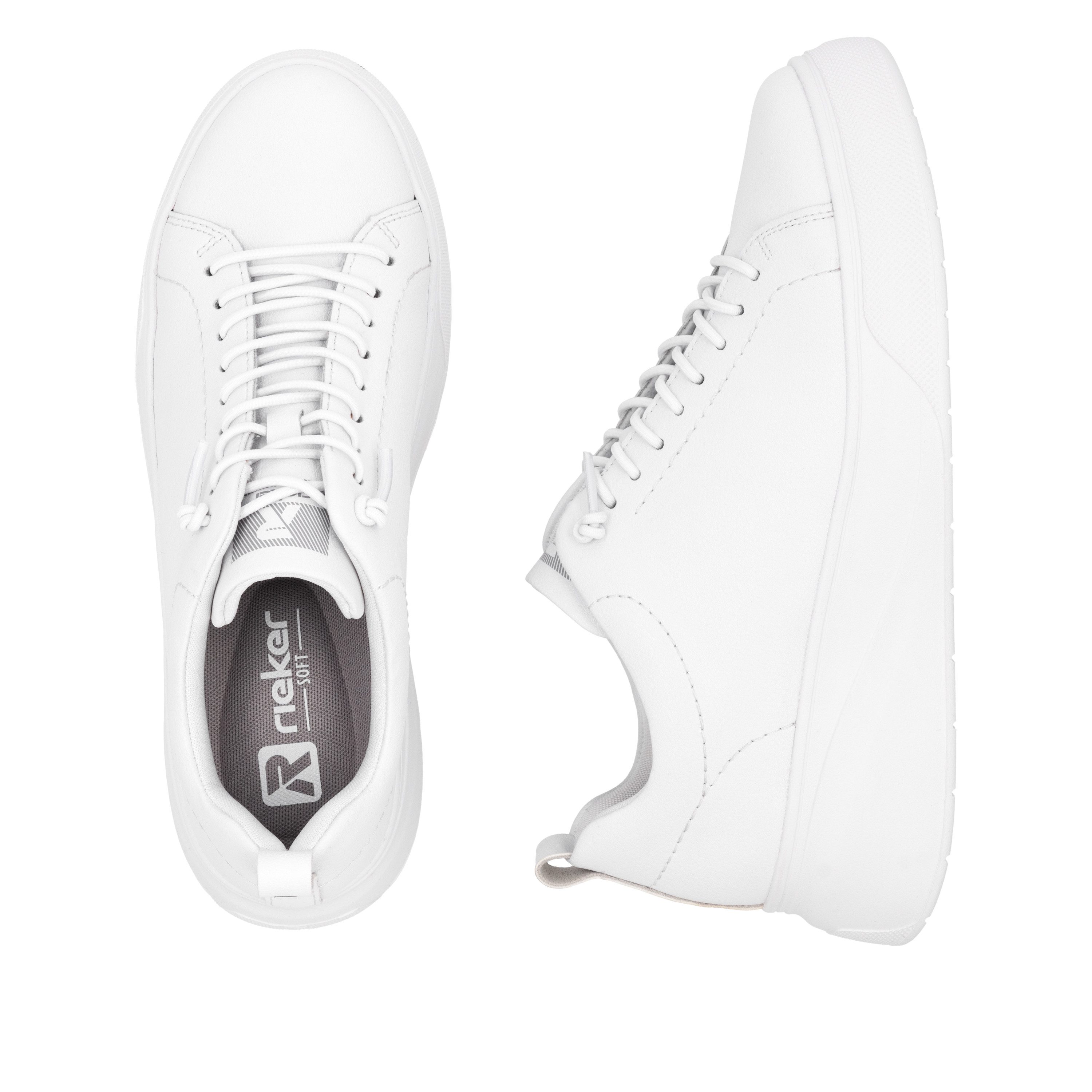 RIEKER Sport Plateausneakers , vrijetijdsschoen, lage schoen, veterschoen met schachtversteviging