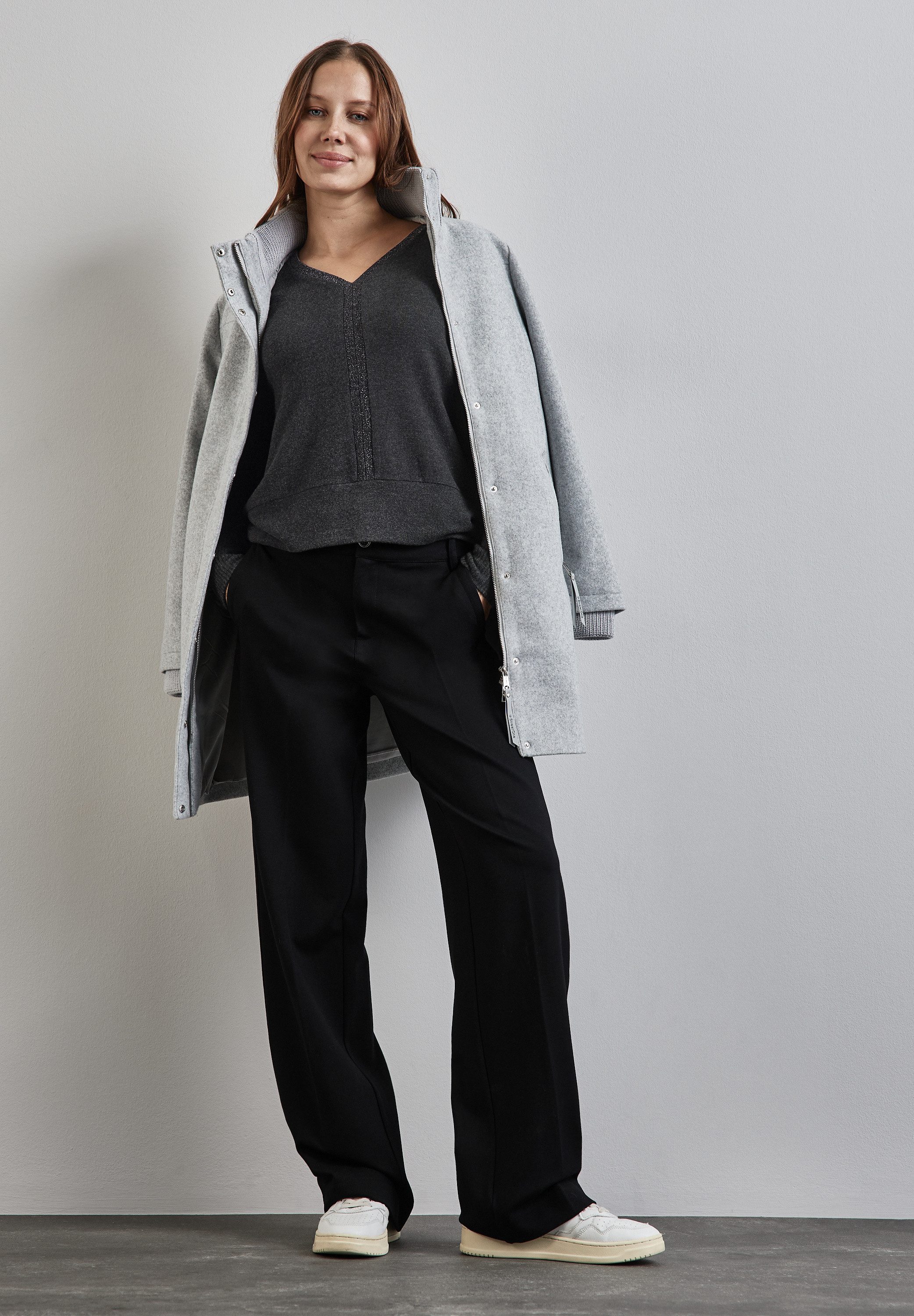 STREET ONE Gebreide trui met glitterdetails