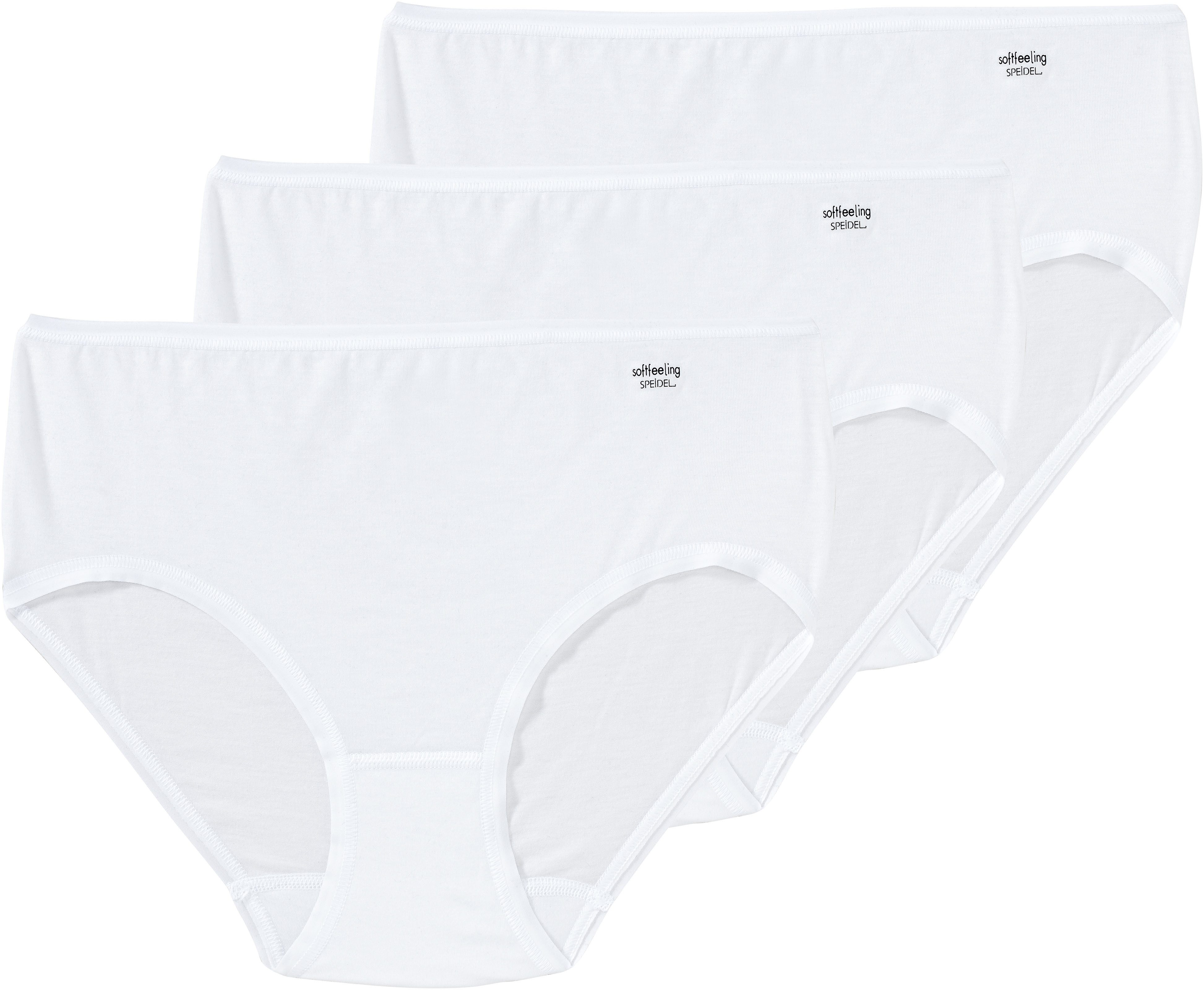 Speidel Maxislip met een klassiek design (3 stuks) dames tailleslips maat 40 wit