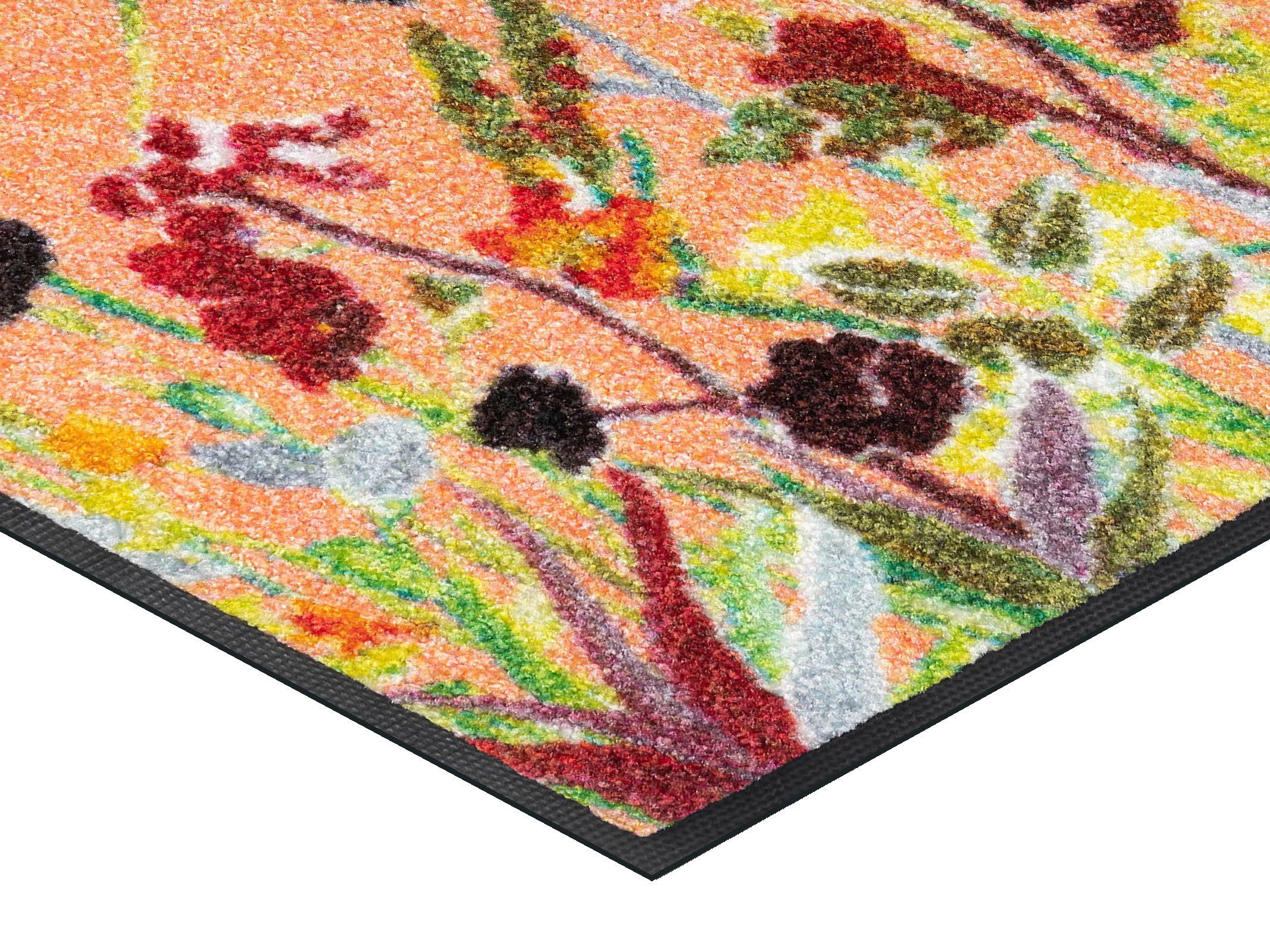 wash+dry by Kleen-Tex Mat Wildflowers Inloopmat, motief bloemen, antislip, wasbaar
