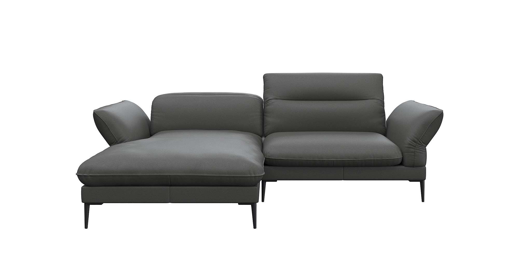 FLEXLUX Hoekbank Salino, functionele bank met recamiere, relaxbank, hoekbank Bank met arm- en hoofdeinde verstellingen, koudschuim & staalgolven