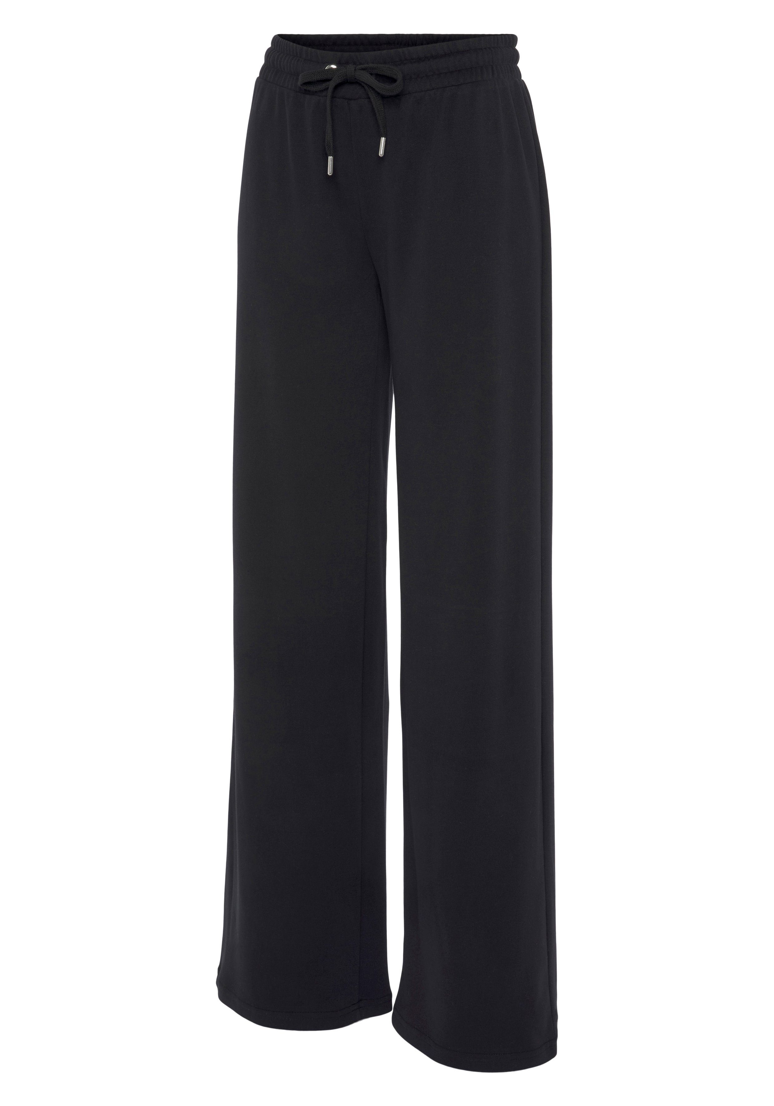 Lascana Sweatbroek -Loungebroek met uitlopende pijpen, loungewear