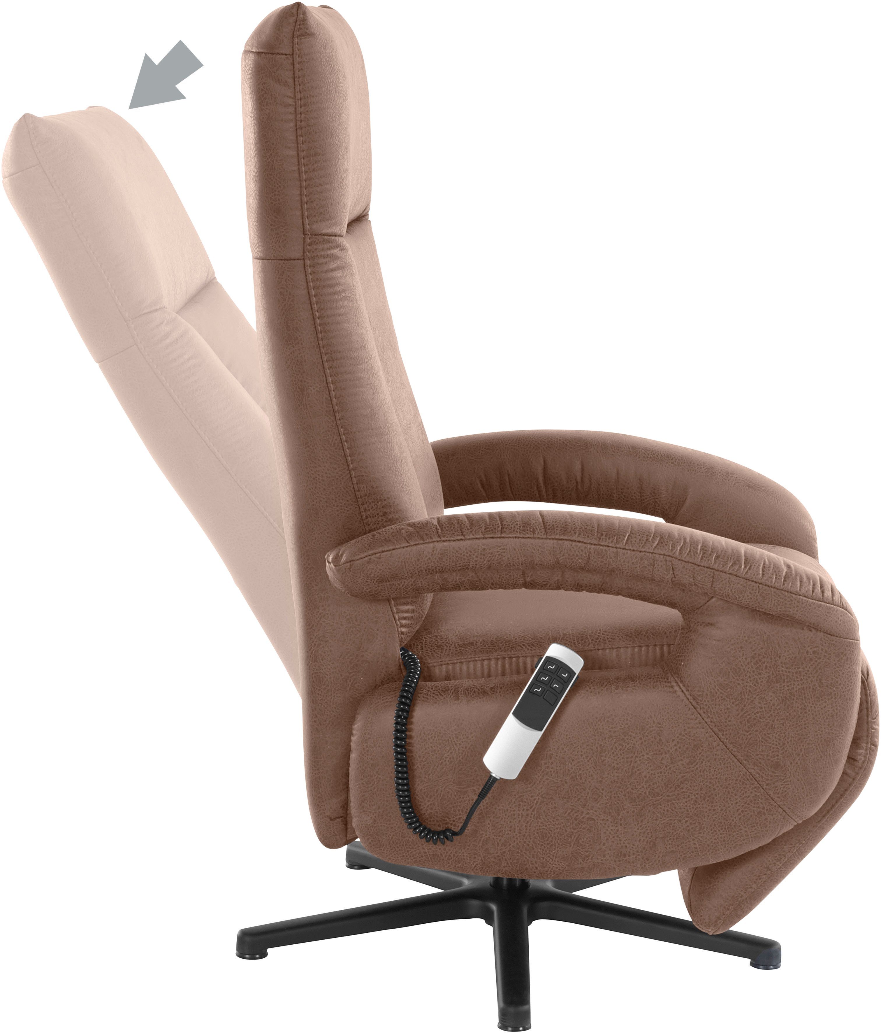 sit&more Relaxfauteuil Tycoon naar keuze handmatig, met twee motoren of met accu of met 2 motoren