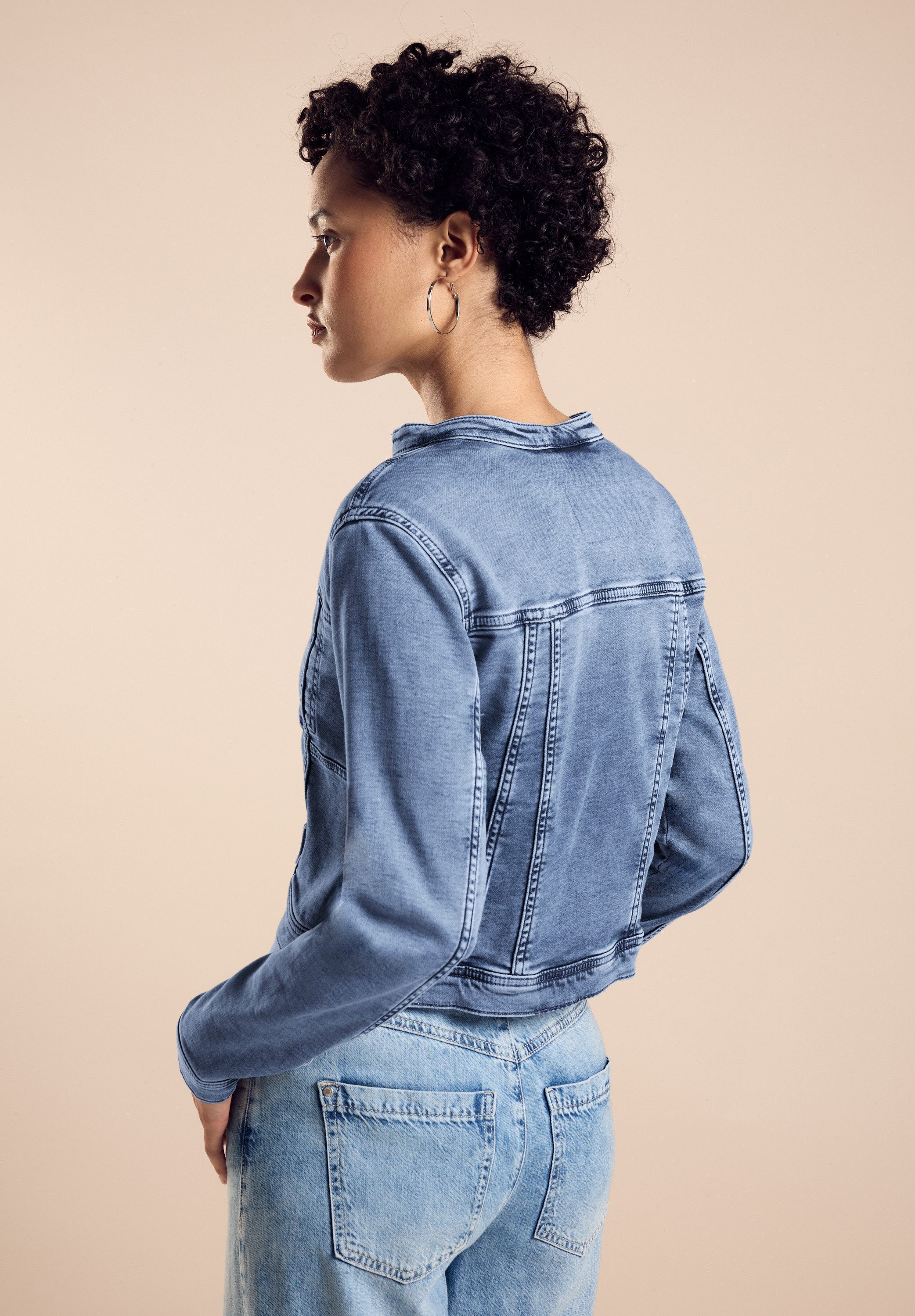 STREET ONE Jeansblazer kort en met borstzakken