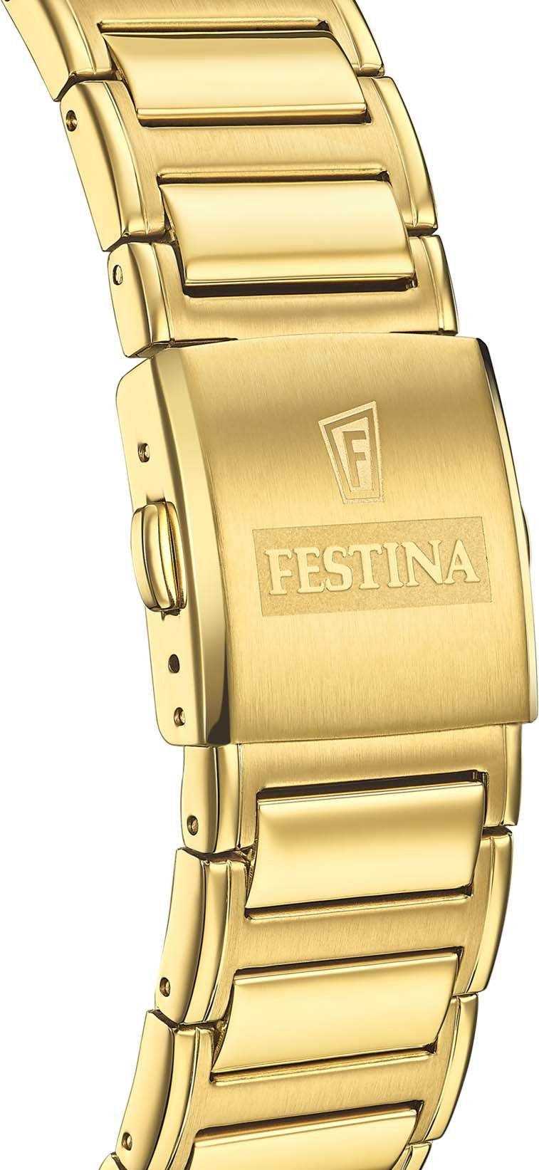 Festina Chronograaf F20638/2 Horloge, quartzhorloge, herenhorloge, stopwatchfunctie, stalen armband