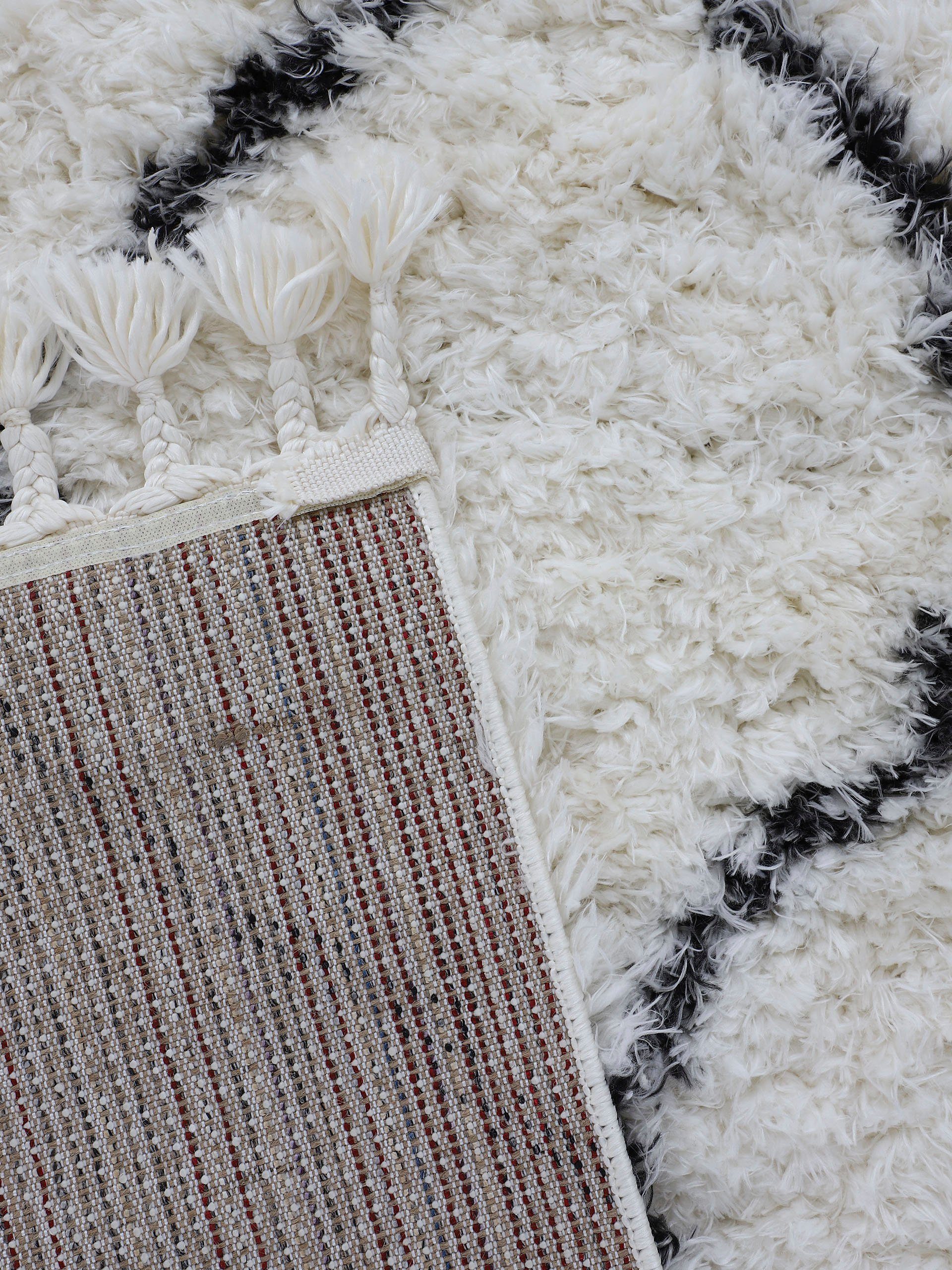 carpetfine Hoogpolig vloerkleed Eddy Shaggy lange pool met franje, sterke keus in maten, woonkamer