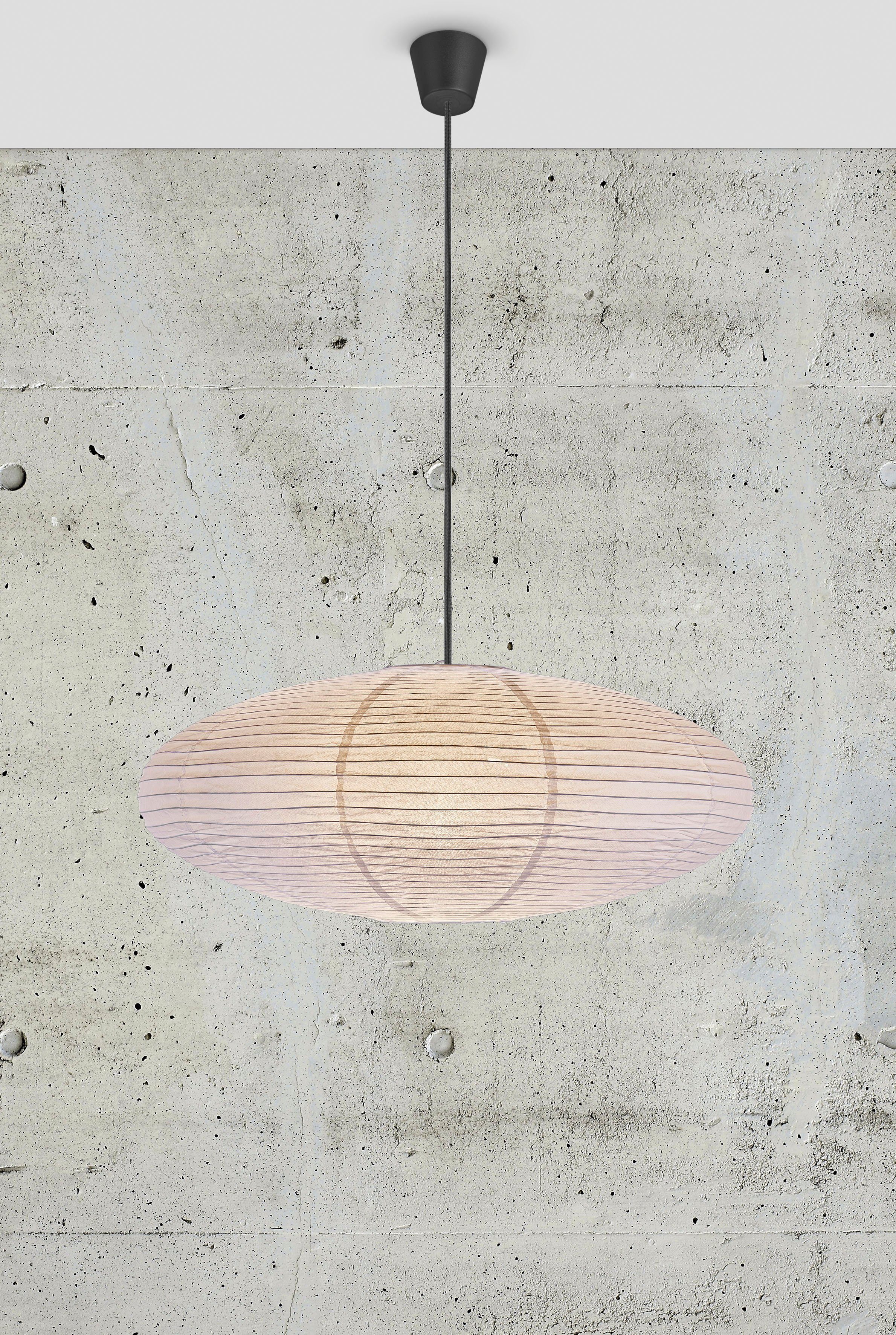 Nordlux Hanglamp Villo Natuurlijk materiaal, retro-ontwerp, biedt een zacht, diffuus licht (1 stuk)