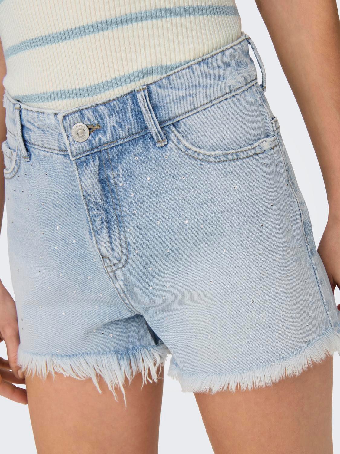 Only Jeansshort ONLPACY HW RHINESTONE DNM SHORTS AZG