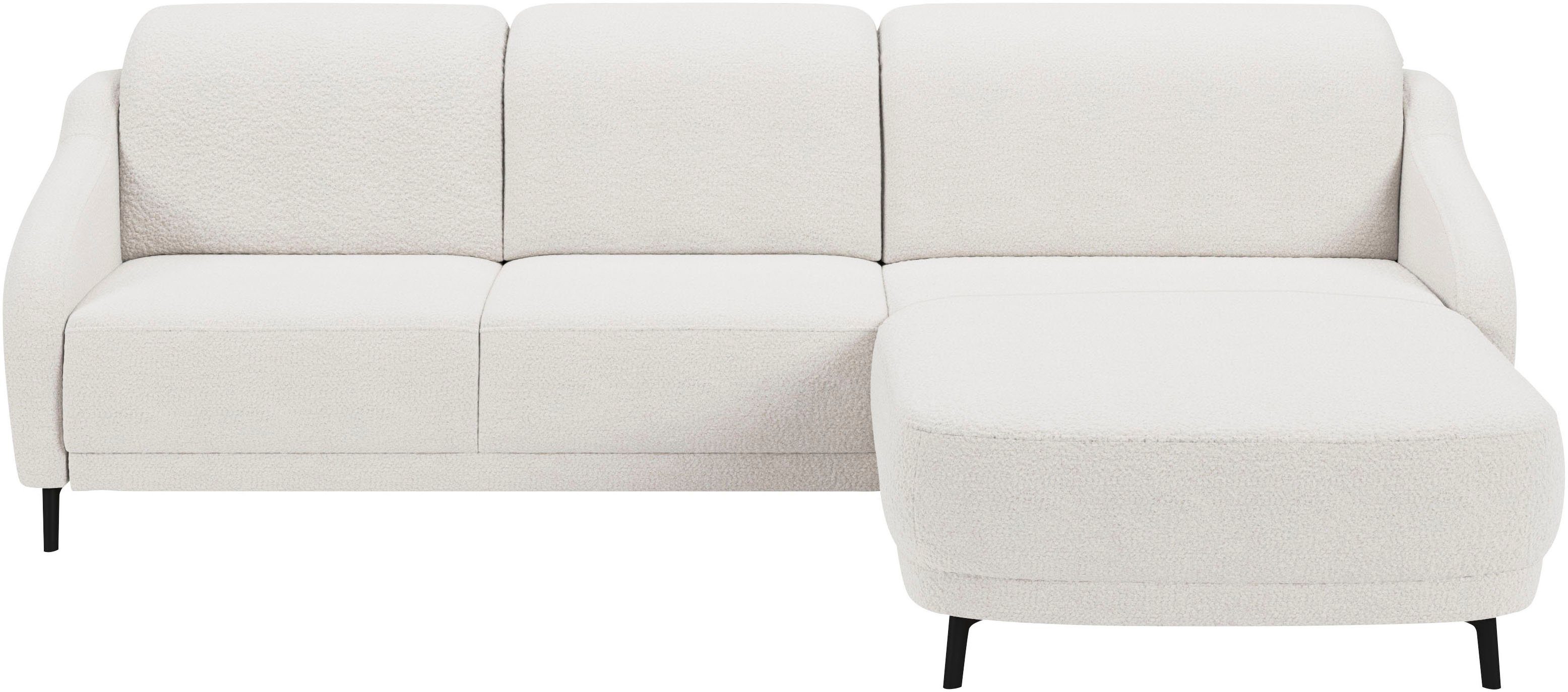 sit&more Hoekbank Blues L-vorm naar keuze met klaptafel en usb wit, hoekbanken, Incl.hoofdsteunverstelling-zonder klaptafel-zonder USB (A+C)-zonder