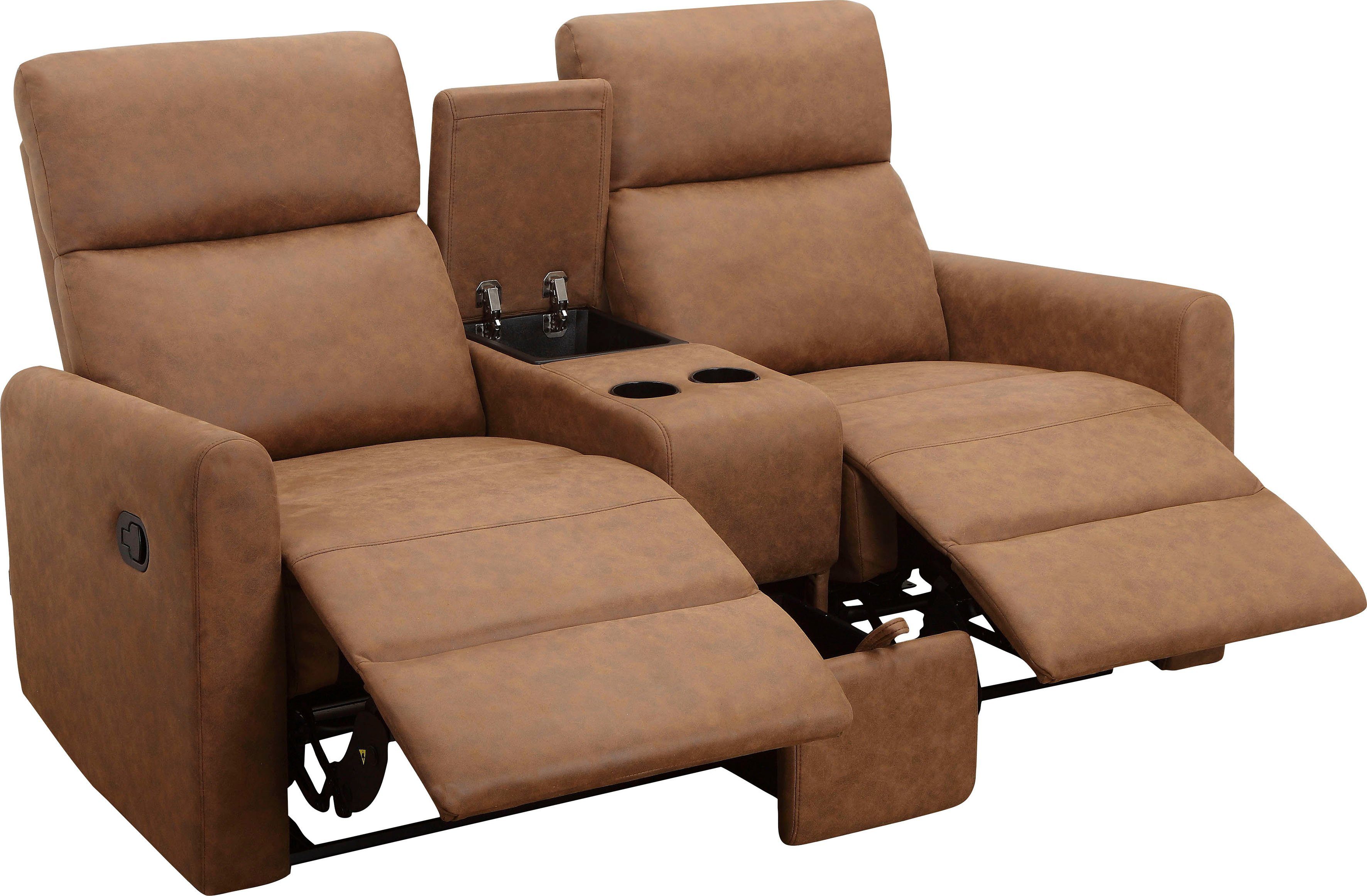 Home affaire 2-zitsbank Daoulas, 2-zits bioscoopbank, TV-fauteuil, multimedia bank