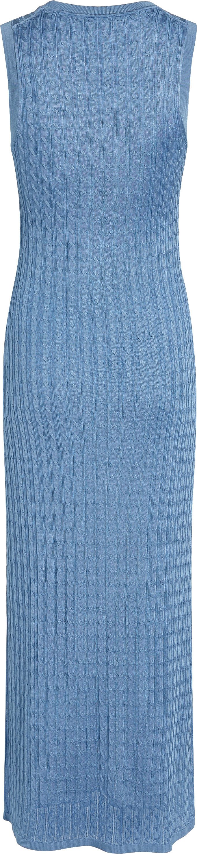 Tommy Hilfiger Gebreide jurk RAYON CABLE LONG FLARED DRESS NS
