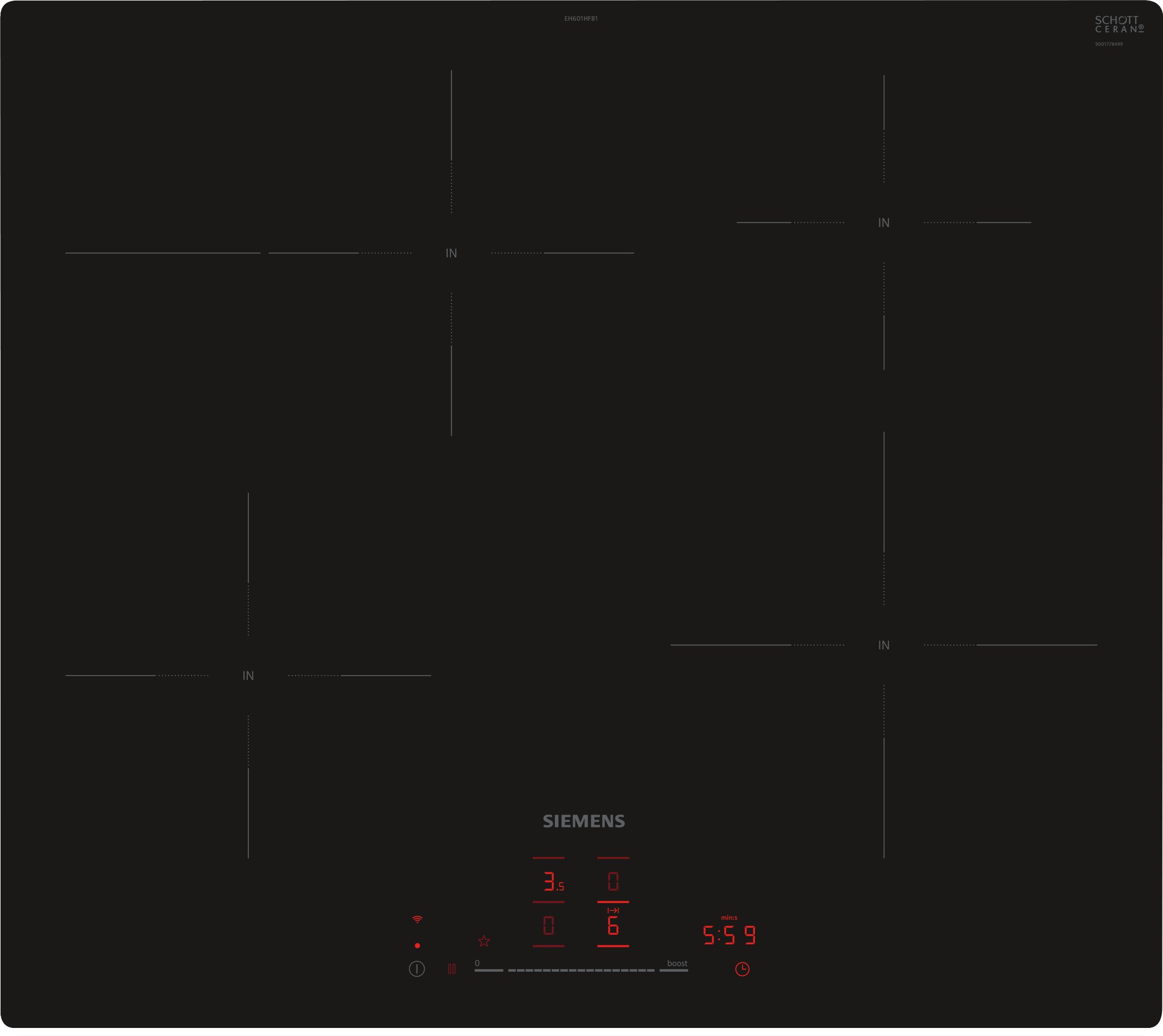 SIEMENS Inductiekookplaat EH601HFB1E