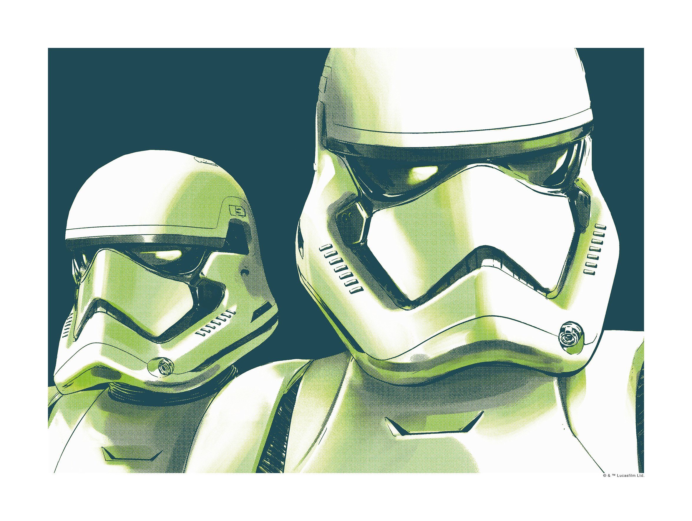 Komar wanddecoratie Star Wars Faces Stormtrooper, zonder lijst